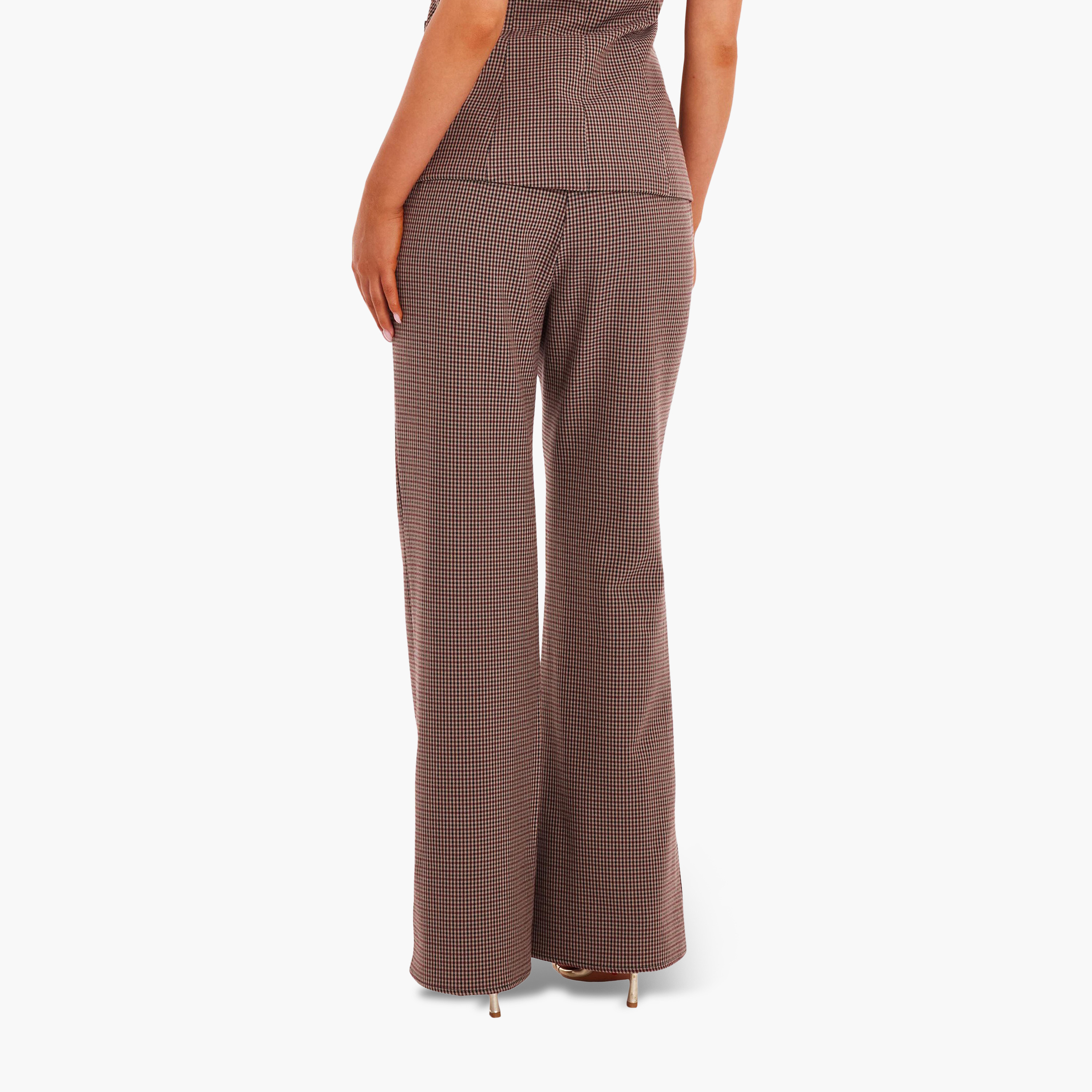 بنطلون نسائي بلون بني بكسرة واحدة من كويز-women-clothing-bottoms-trousers-image-4
