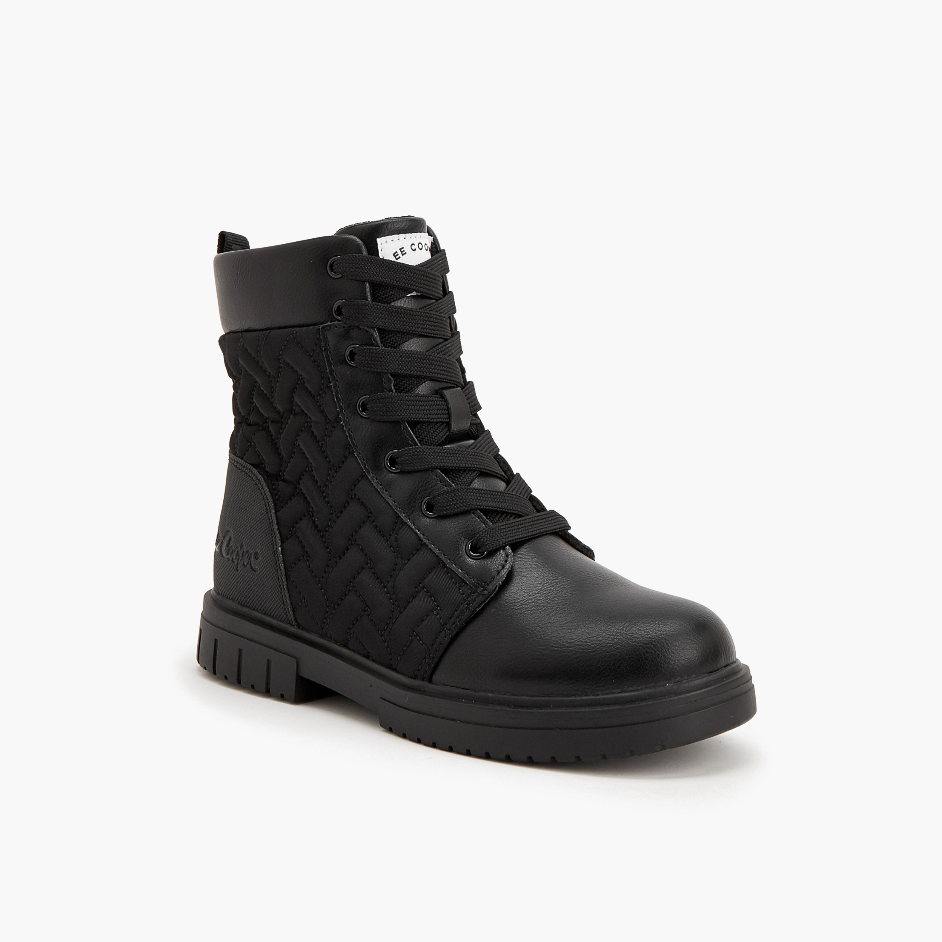 Lee Cooper Girls Lace-Up Ankle Boots-girls-shoes-boots-image-2