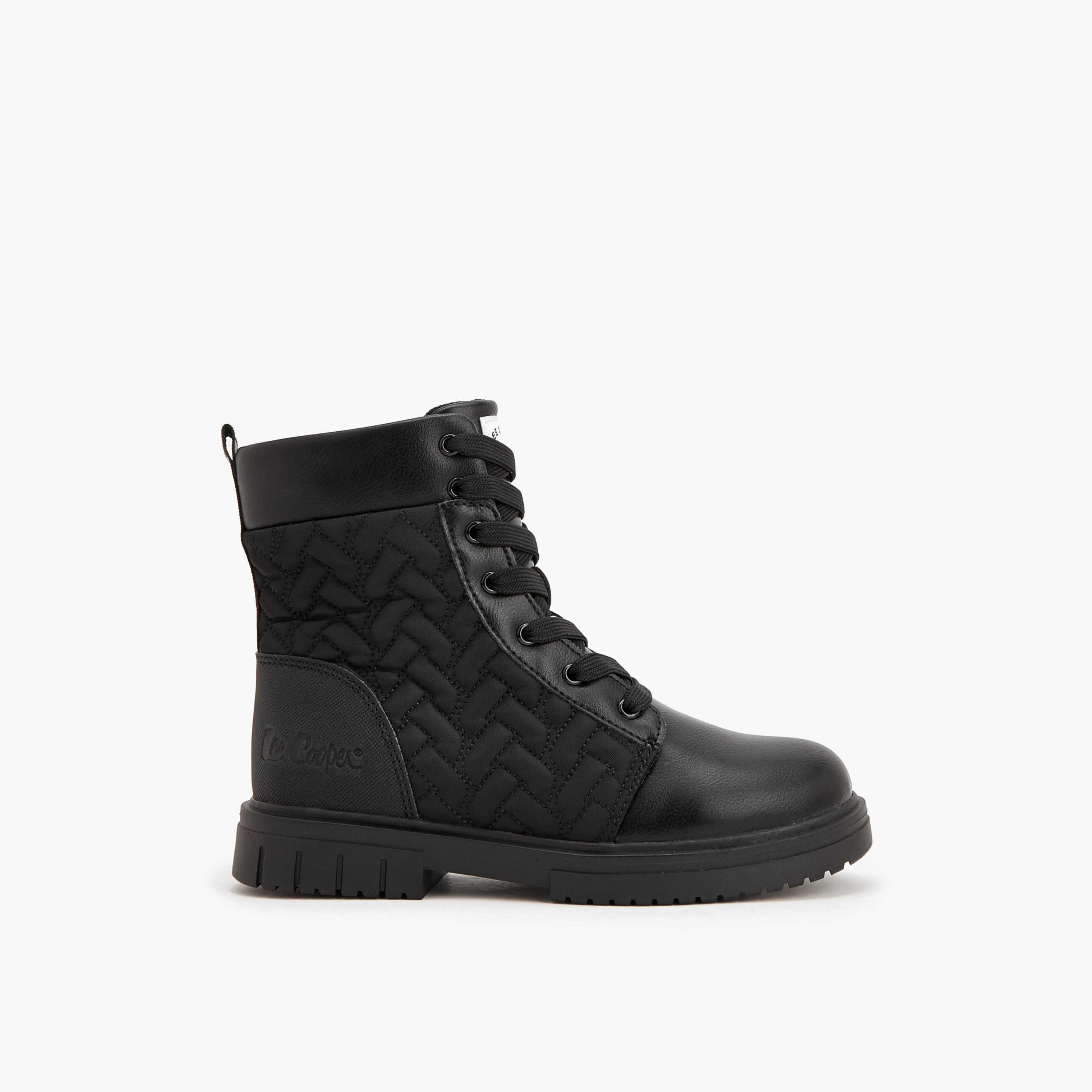 Lee Cooper Girls Lace-Up Ankle Boots-girls-shoes-boots-image-3