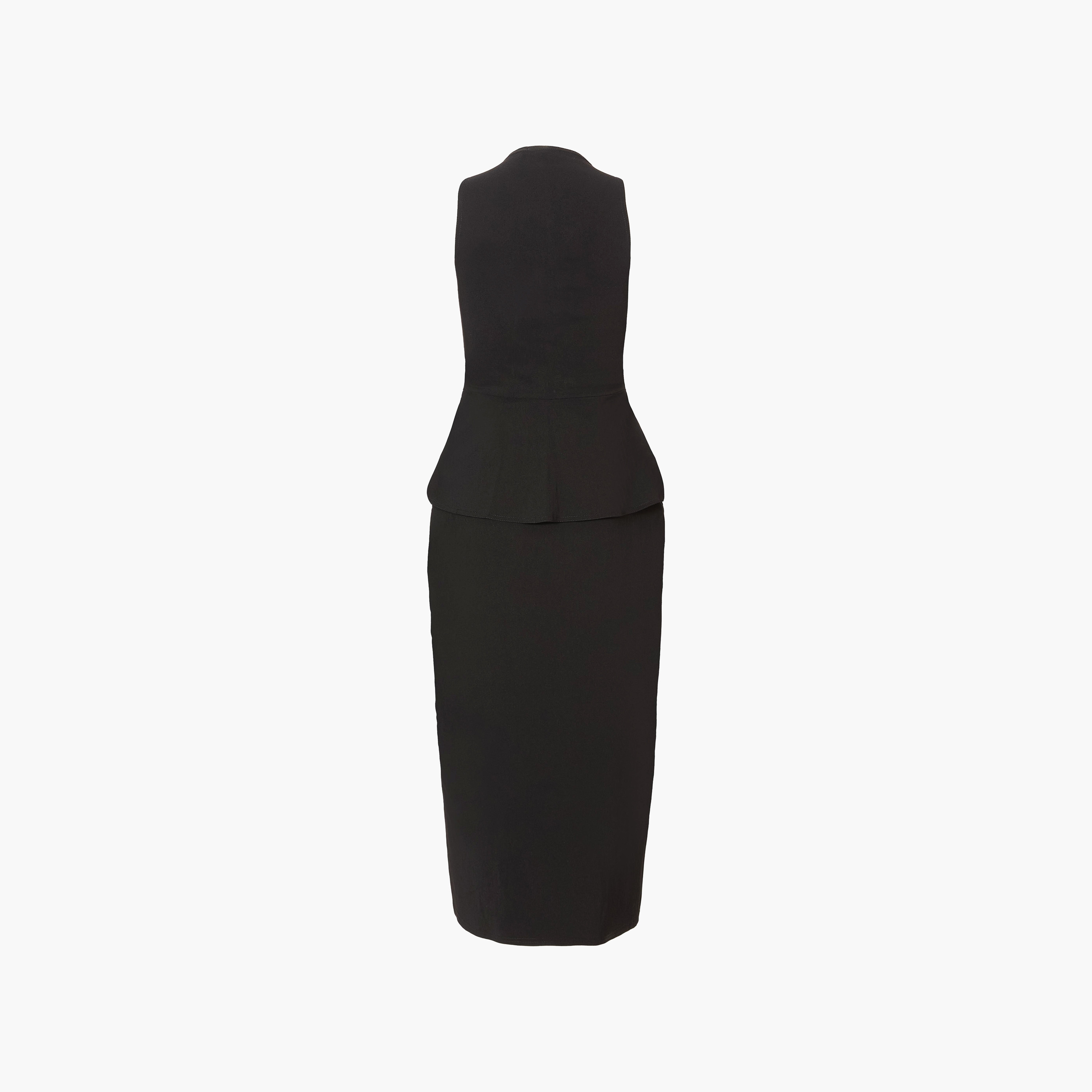 فستان سهرة نسائي بلون أسود بقَصَّة غمد وبياقة مربعة من كويز-women-clothing-dresses-image-6