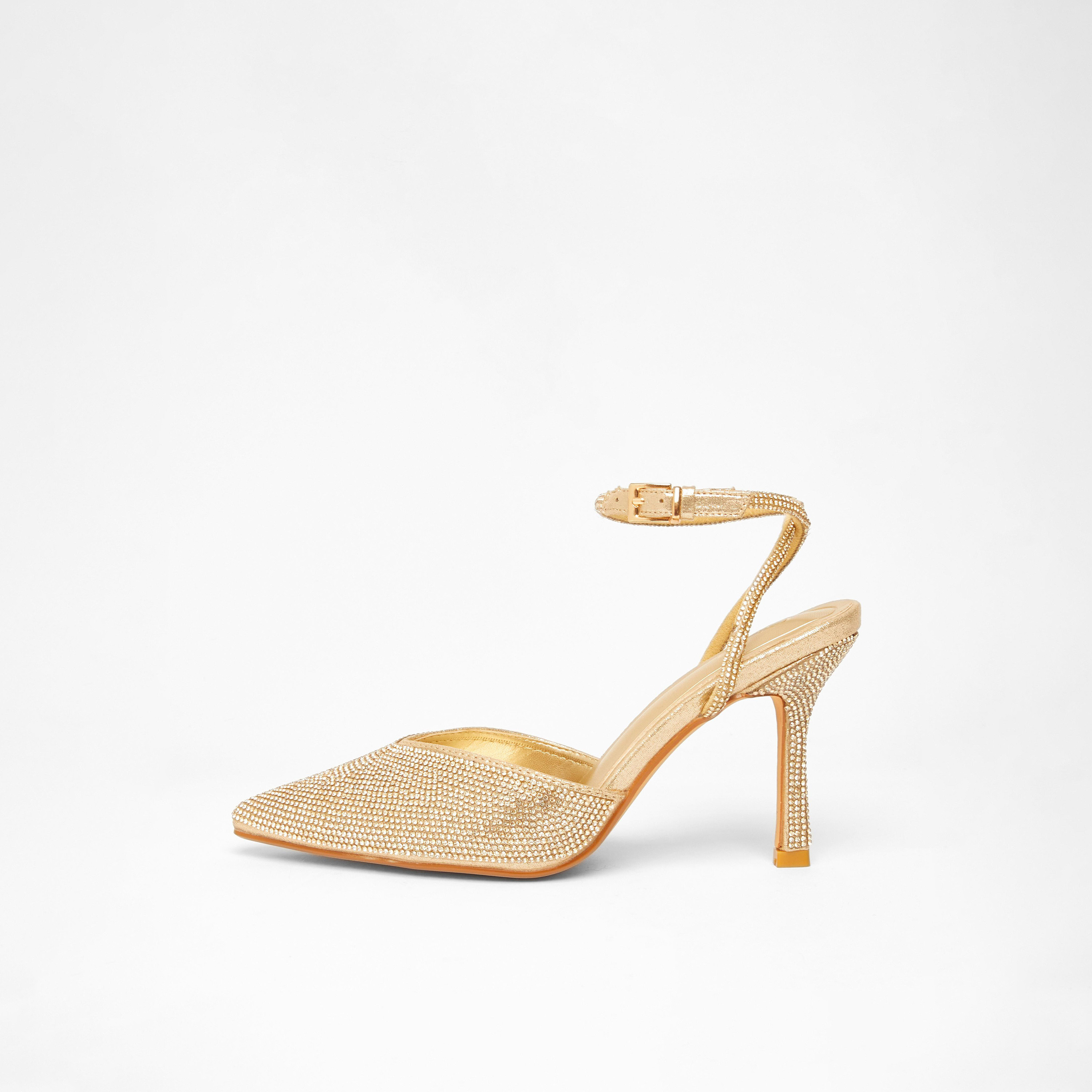 حذاء رسمي بتصميم جزأين مرصع بالكامل بالكريستال من كويز | 203790650-women-shoes-heels-image-5