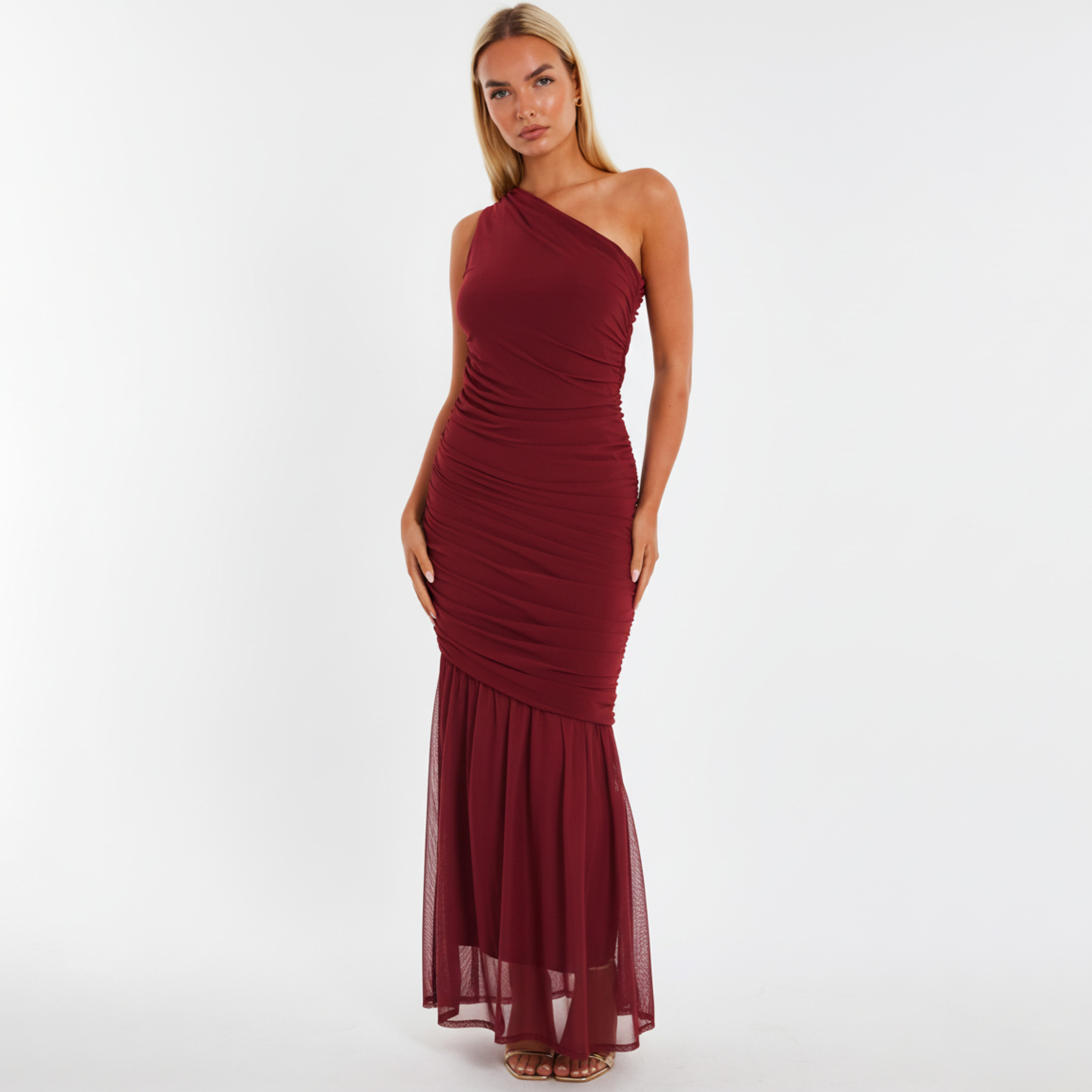 Quiz Ruched ITY One Shoulder Bodycon Women's Dress-women-clothing-dresses-image-1