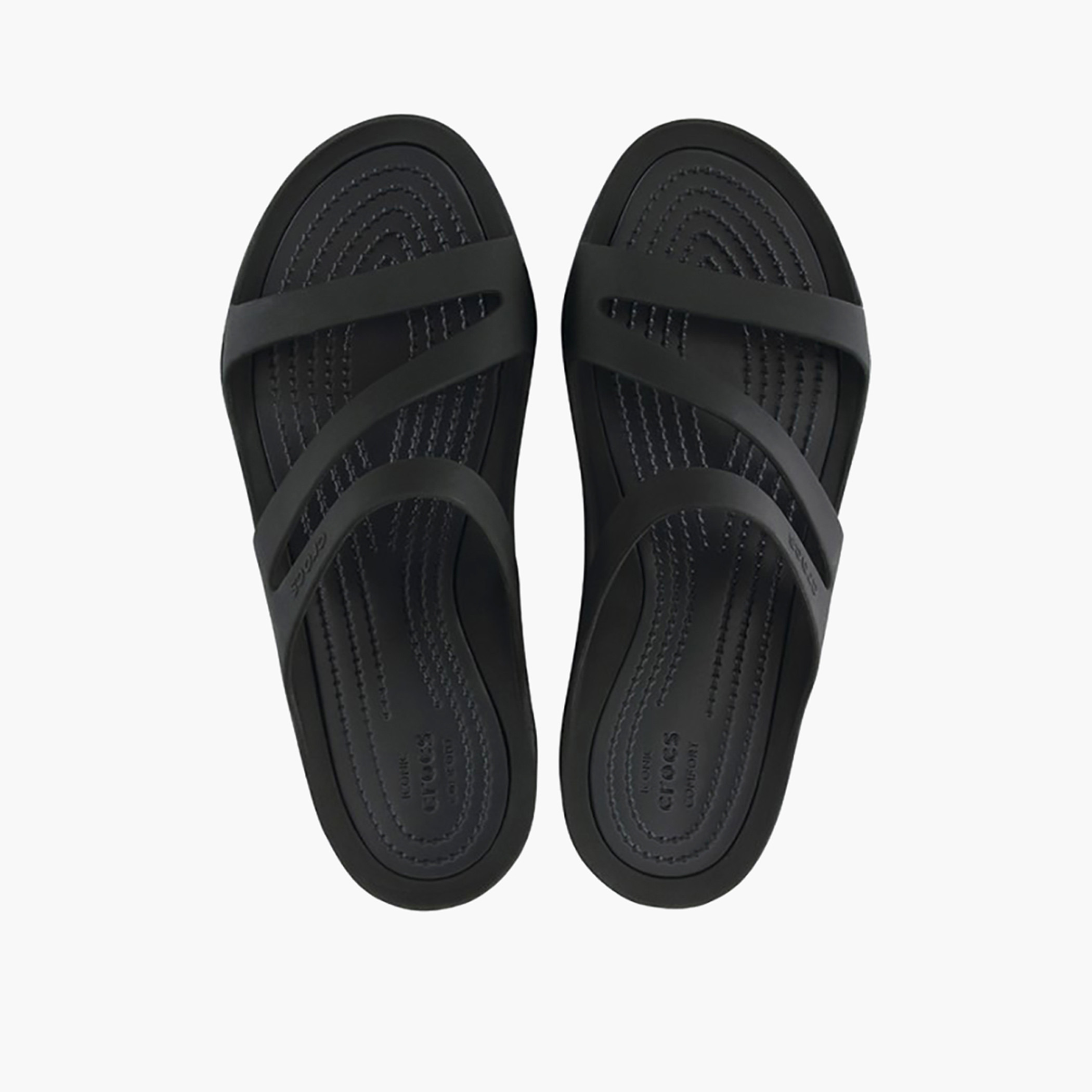 Crocs Women Black Open Toe Swiftwater Sandals-women-shoes-sandals-flats-image-2