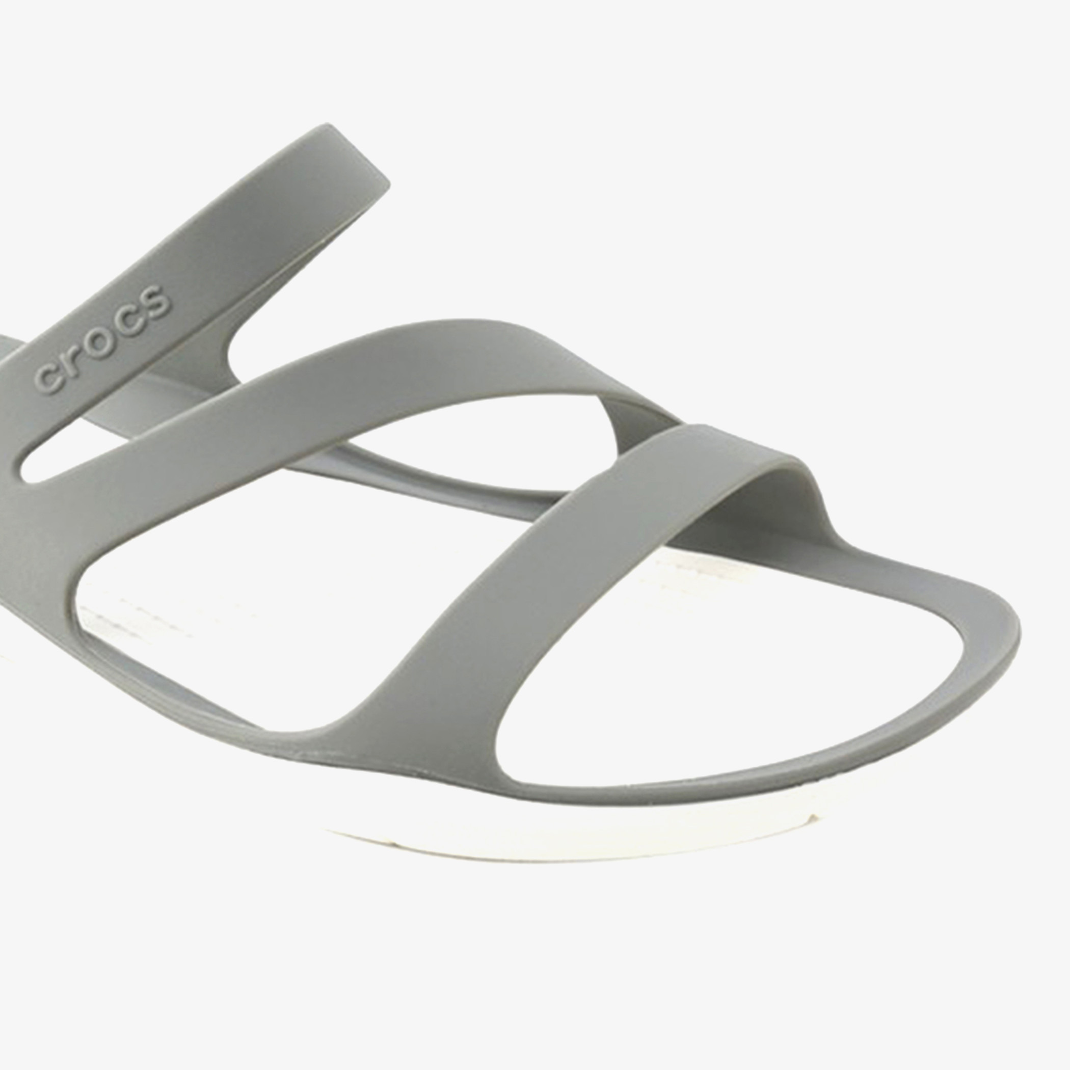 صندل كروكس للنساء رمادي مفتوح عند الأصابع دائري-women-shoes-sandals-flats-image-5