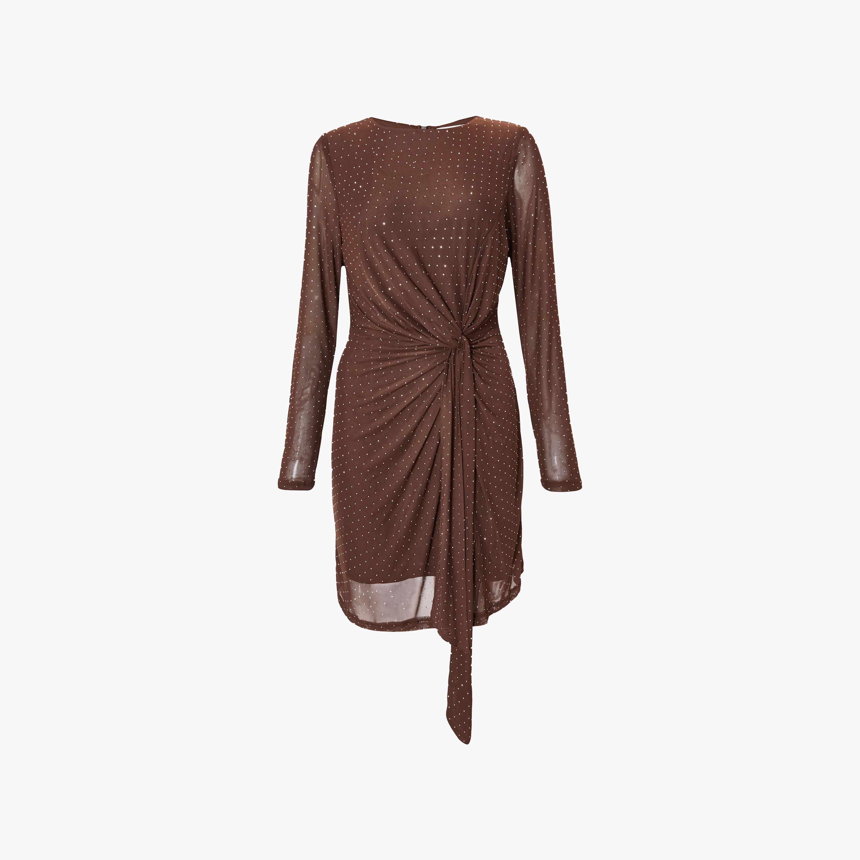 فستان نسائي ضيق من القماش الشبكي المرصع بالفصوص من كويز-women-clothing-dresses-image-11