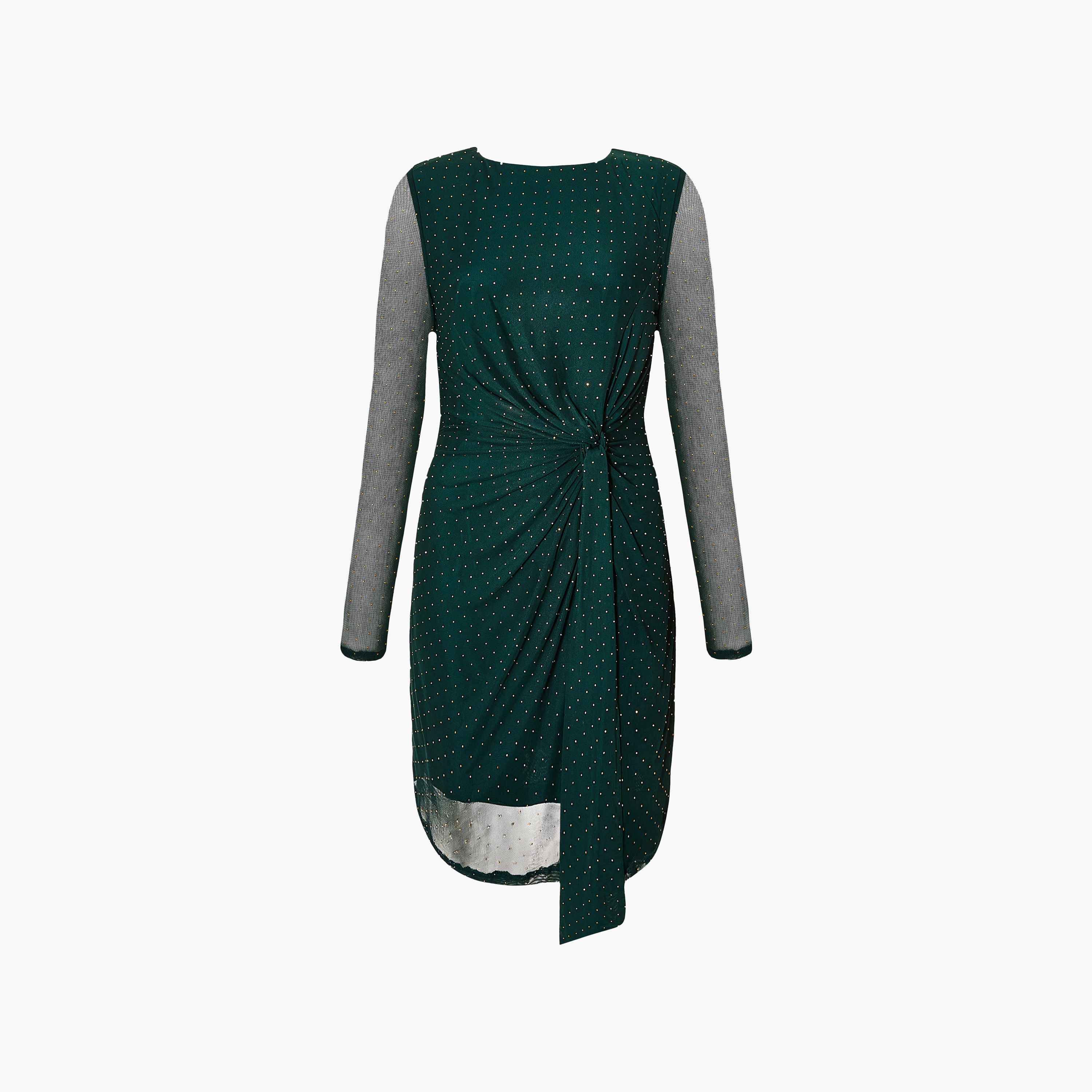 Quiz Hotfix Stone Mesh Bodycon Women's Dress-women-clothing-dresses-image-5