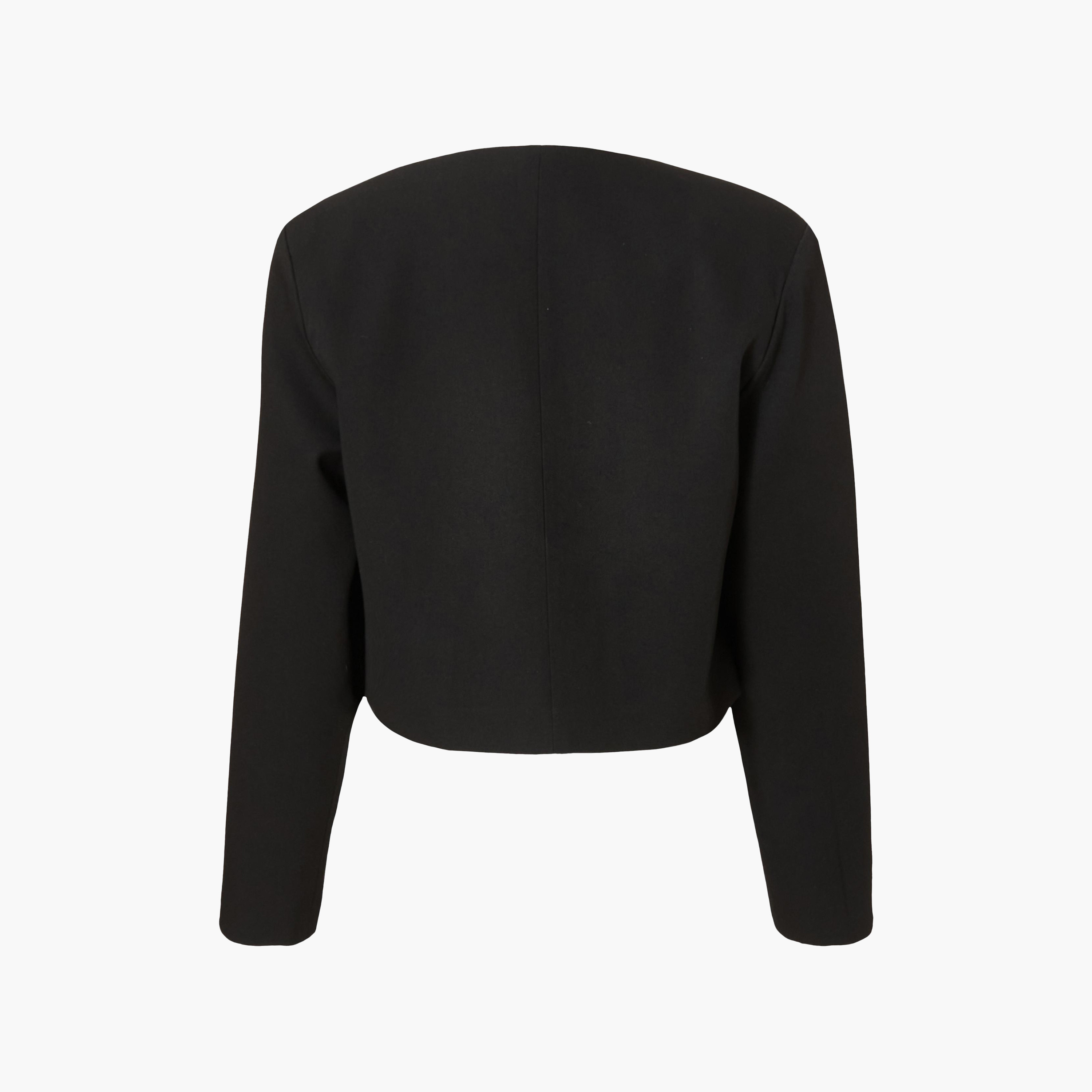 Quiz Black Crystal Work Woven Women's Blazer-women-clothing-coatsandjackets-blazers-image-6