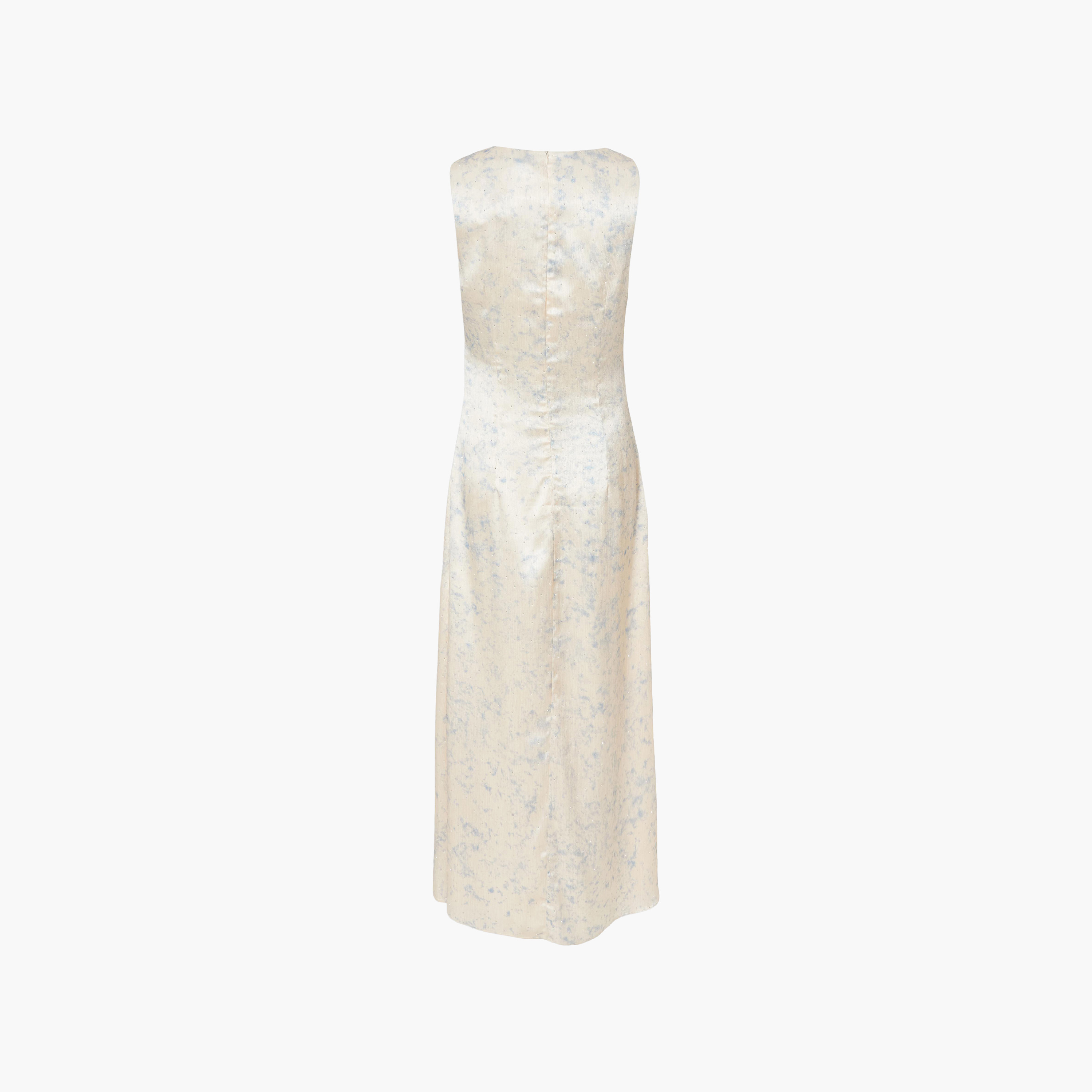 Quiz Cream Hotfix Stone Satin Sheath Women's Dress-women-clothing-dresses-image-6