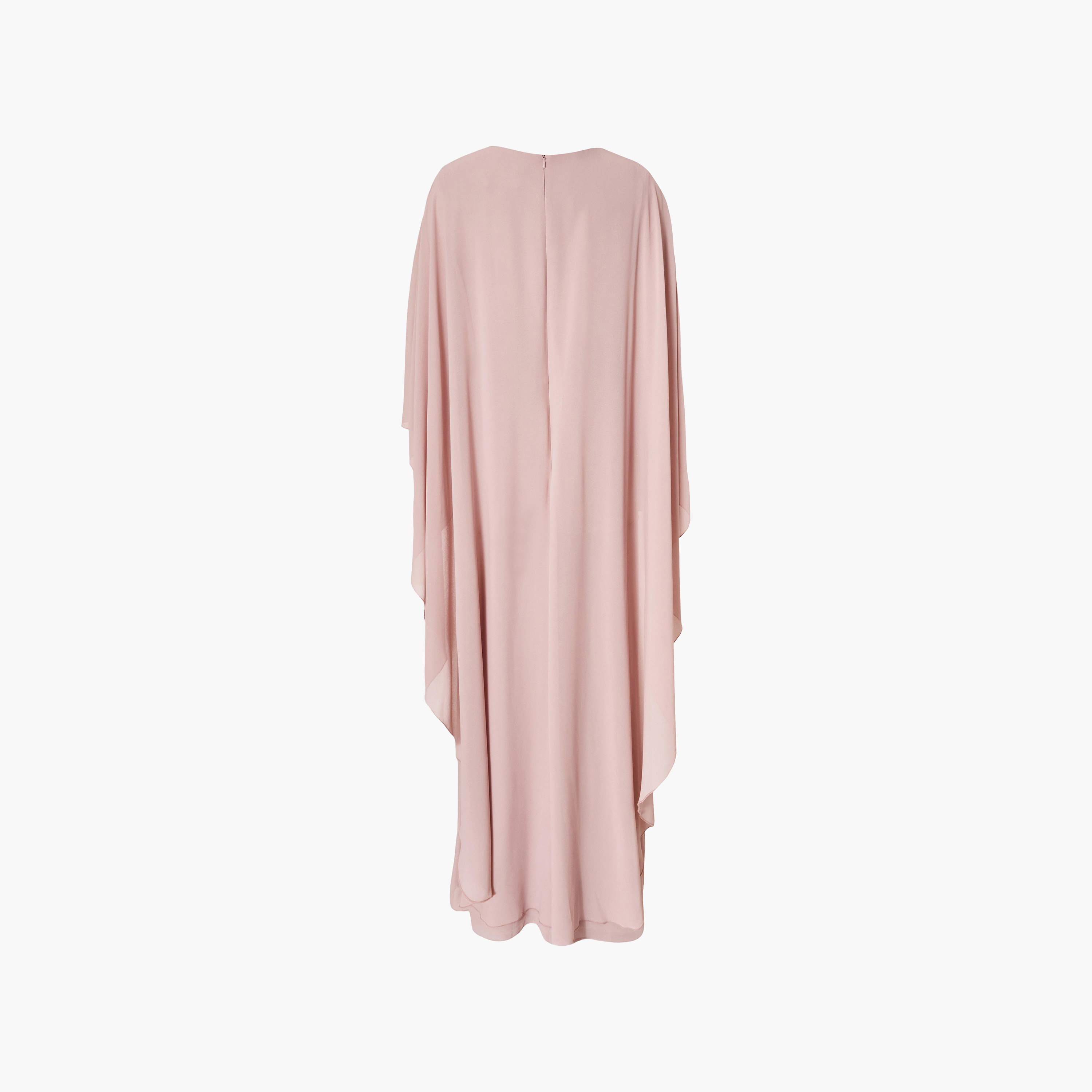 فستان نسائي بطبقة "كاب" إضافية وتصميم قفطان مع كشكش شيفون من كويز-women-clothing-dresses-image-12