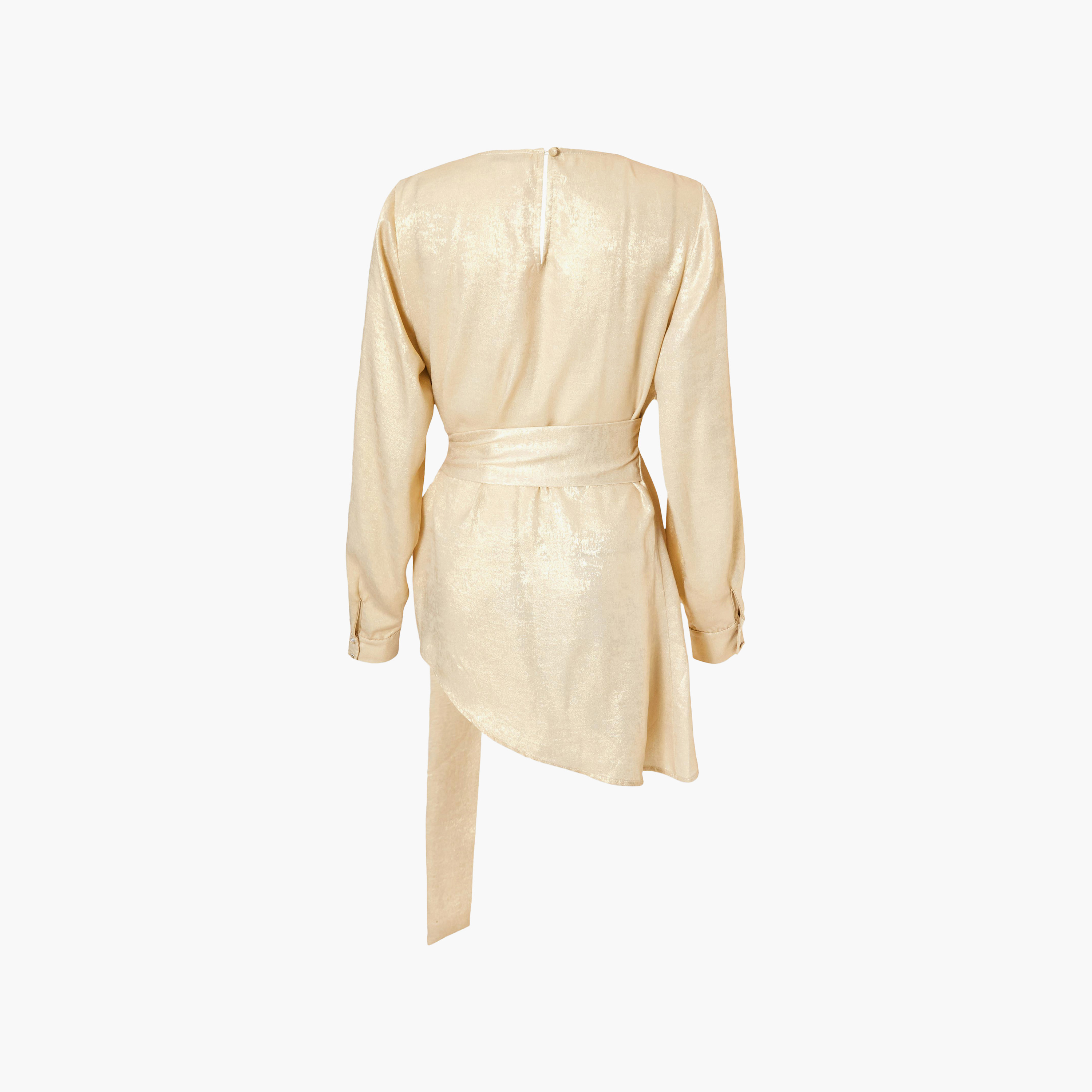 توب نسائي من الشيفون اللامع - ذهبي من كويز-women-clothing-shirtsandblouses-blouses-image-6