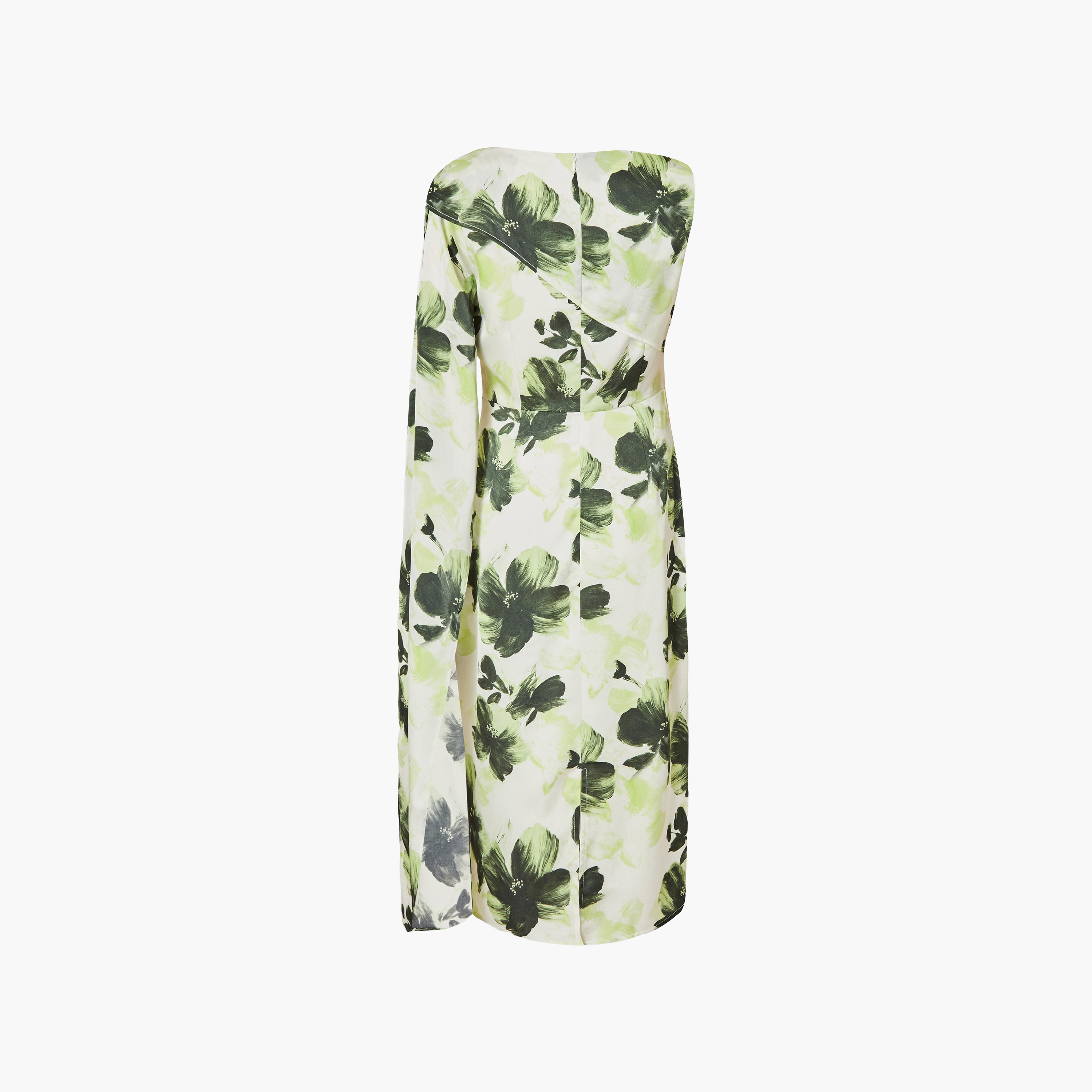 فستان نسائي "شيث" بأكمام كاب وطبعة زهور من الساتان - متعدد الألوان من كويز-women-clothing-dresses-image-6