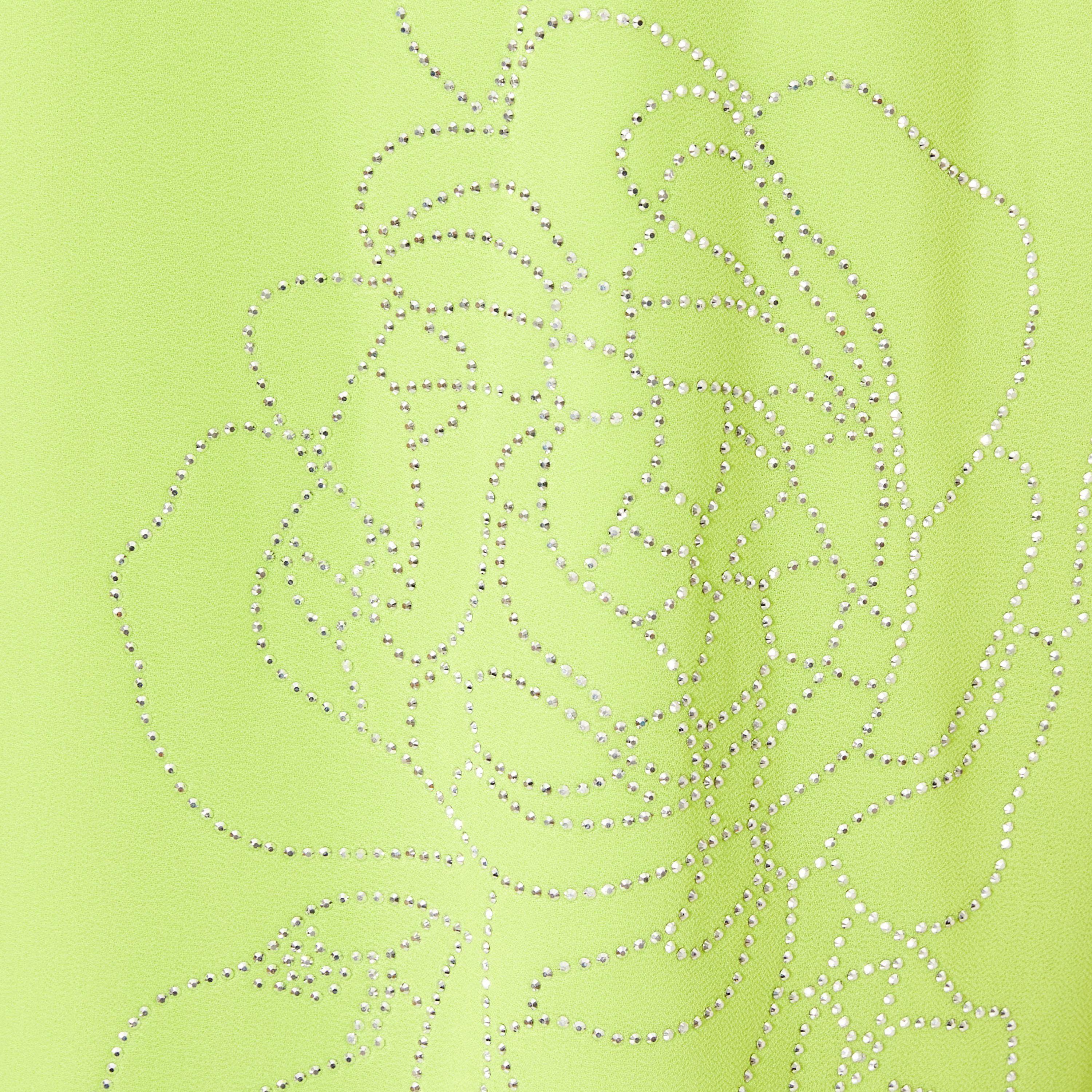 Quiz Lime Hotfix Stone Chiffon Wide Sleeves Empire Women's Dress-women-clothing-dresses-image-4