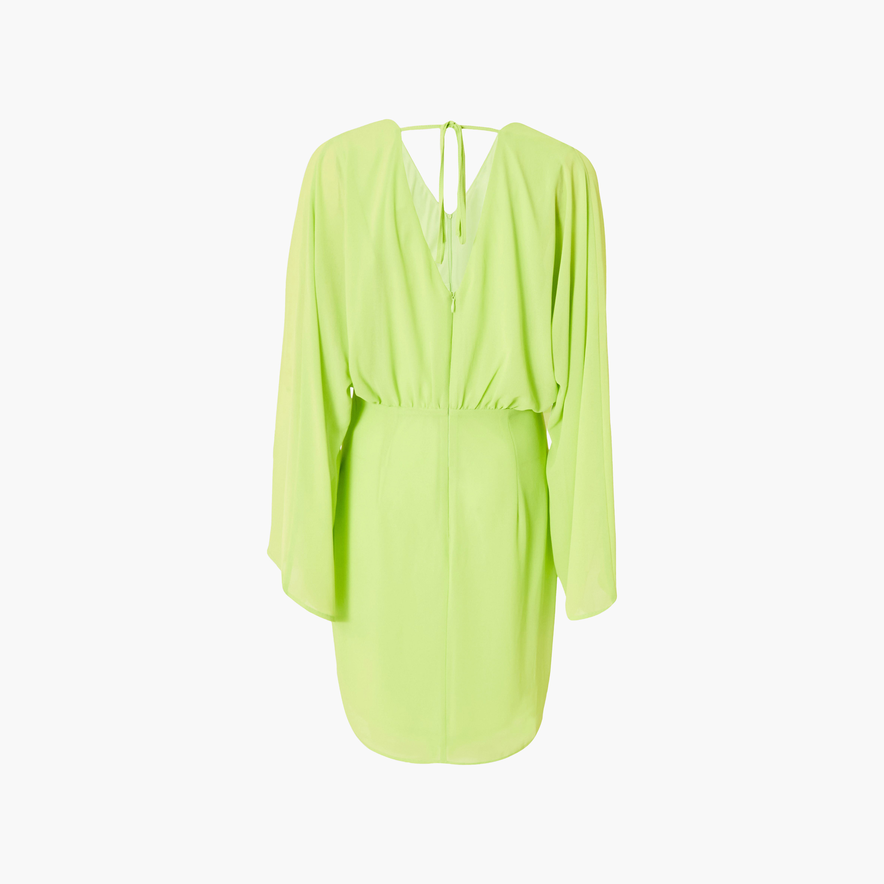 Quiz Lime Hotfix Stone Chiffon Wide Sleeves Empire Women's Dress-women-clothing-dresses-image-6