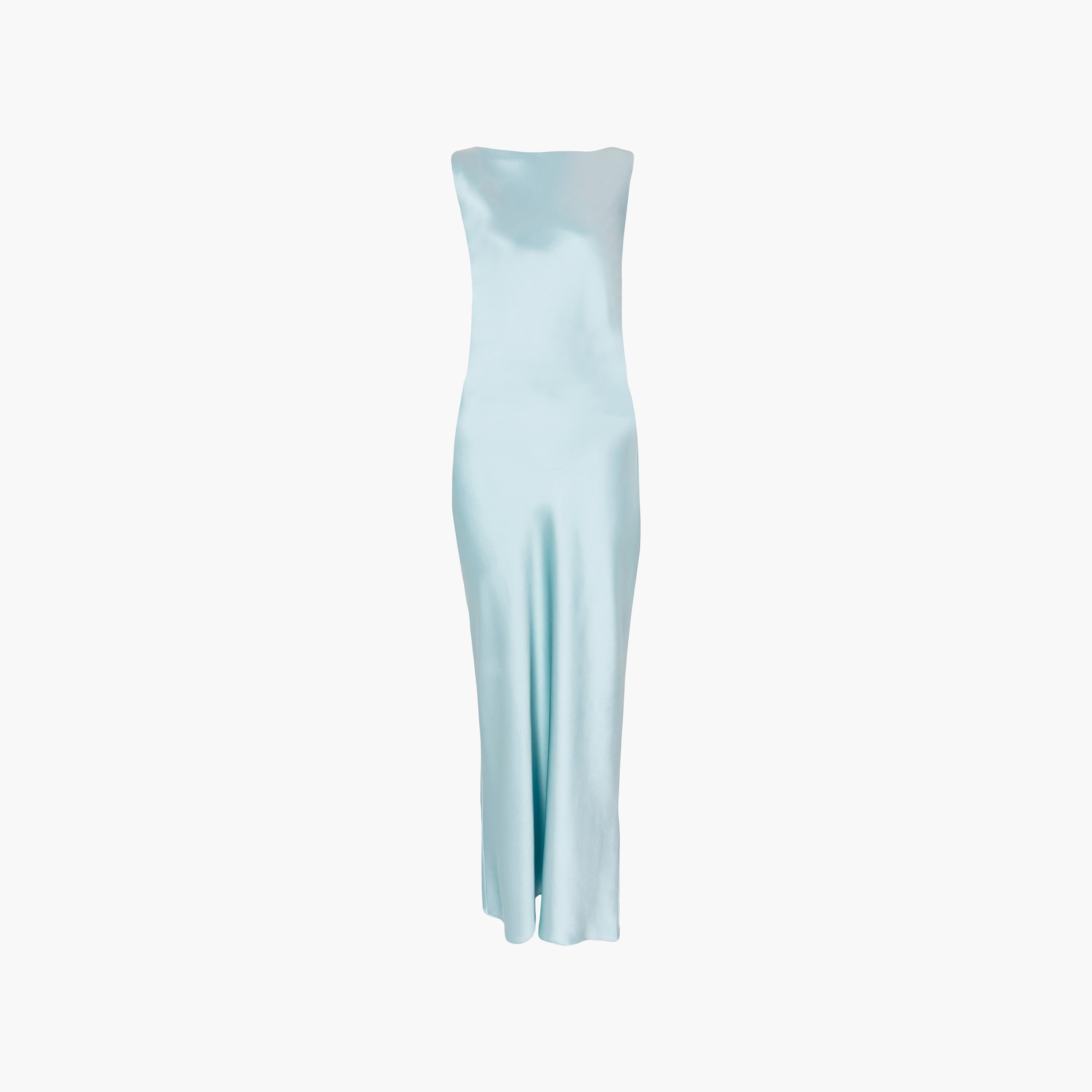 فستان نسائي "سليب" من الساتان - أزرق فاتح من كويز-women-clothing-dresses-image-5