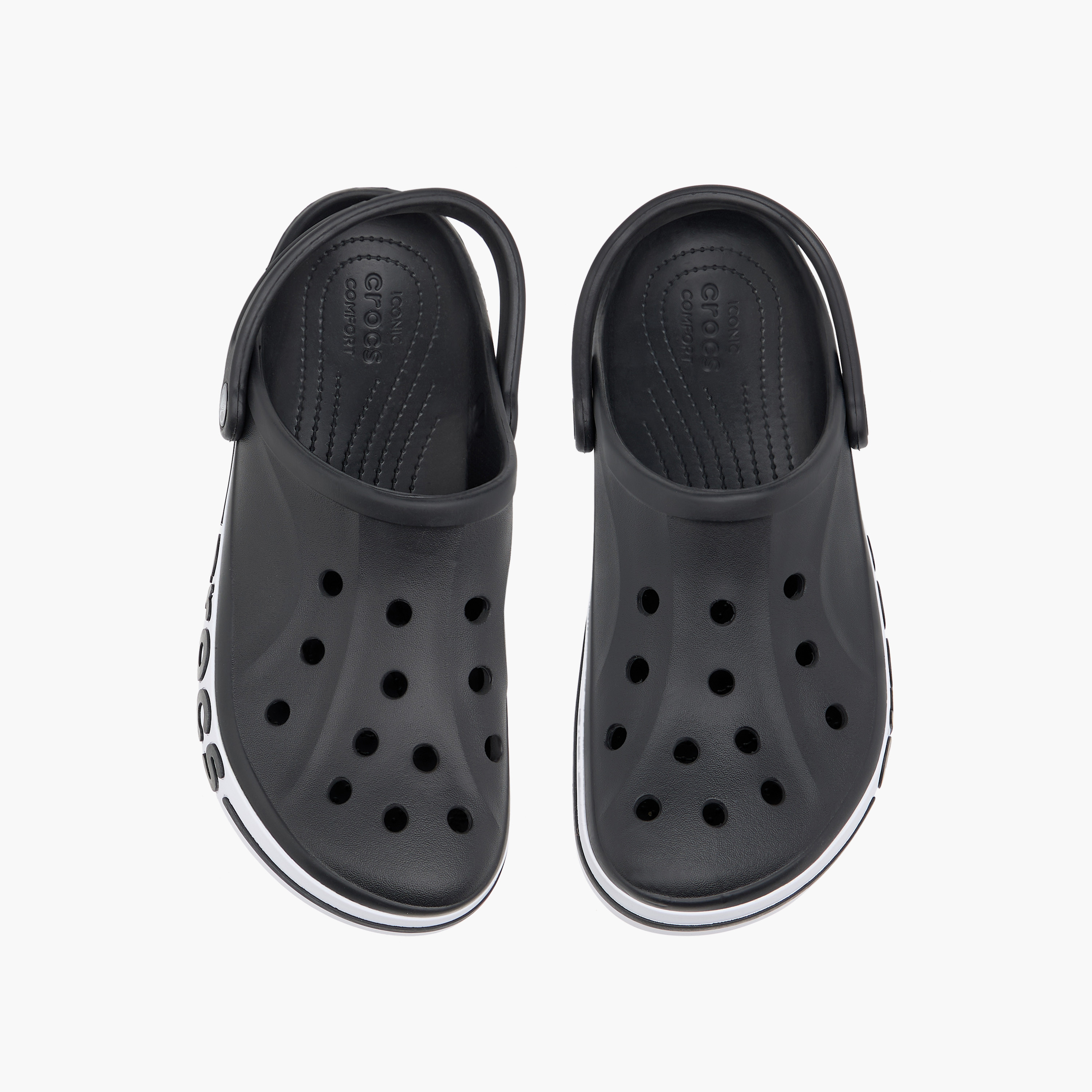 قباقيب كروكس بايابند للجنسين أسود بمقدمة مستديرة دائري-women-shoes-sandals-flats-image-1