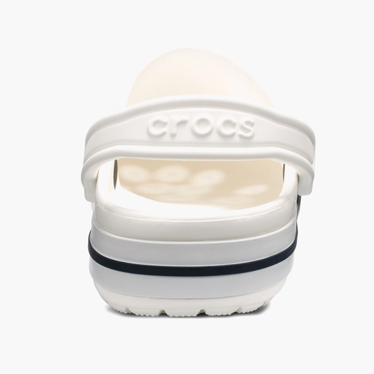 Crocs Unisex White Round Toe Cut Out Detail Bayaband Clogs-women-shoes-sandals-flats-image-4