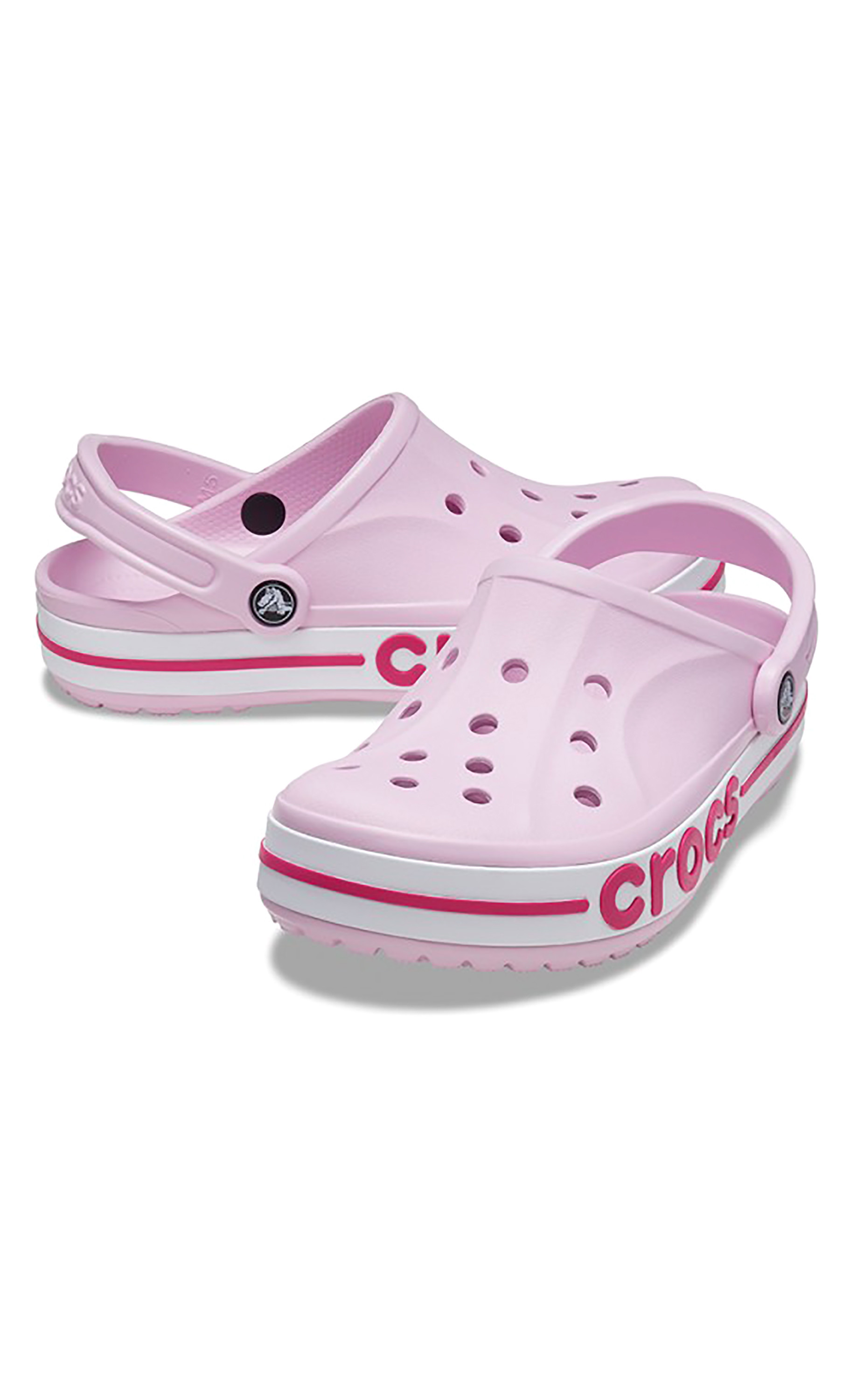 Crocs Unisex Pink Bayaband Cut Out Detail Clogs-women-shoes-sandals-flats-image-1