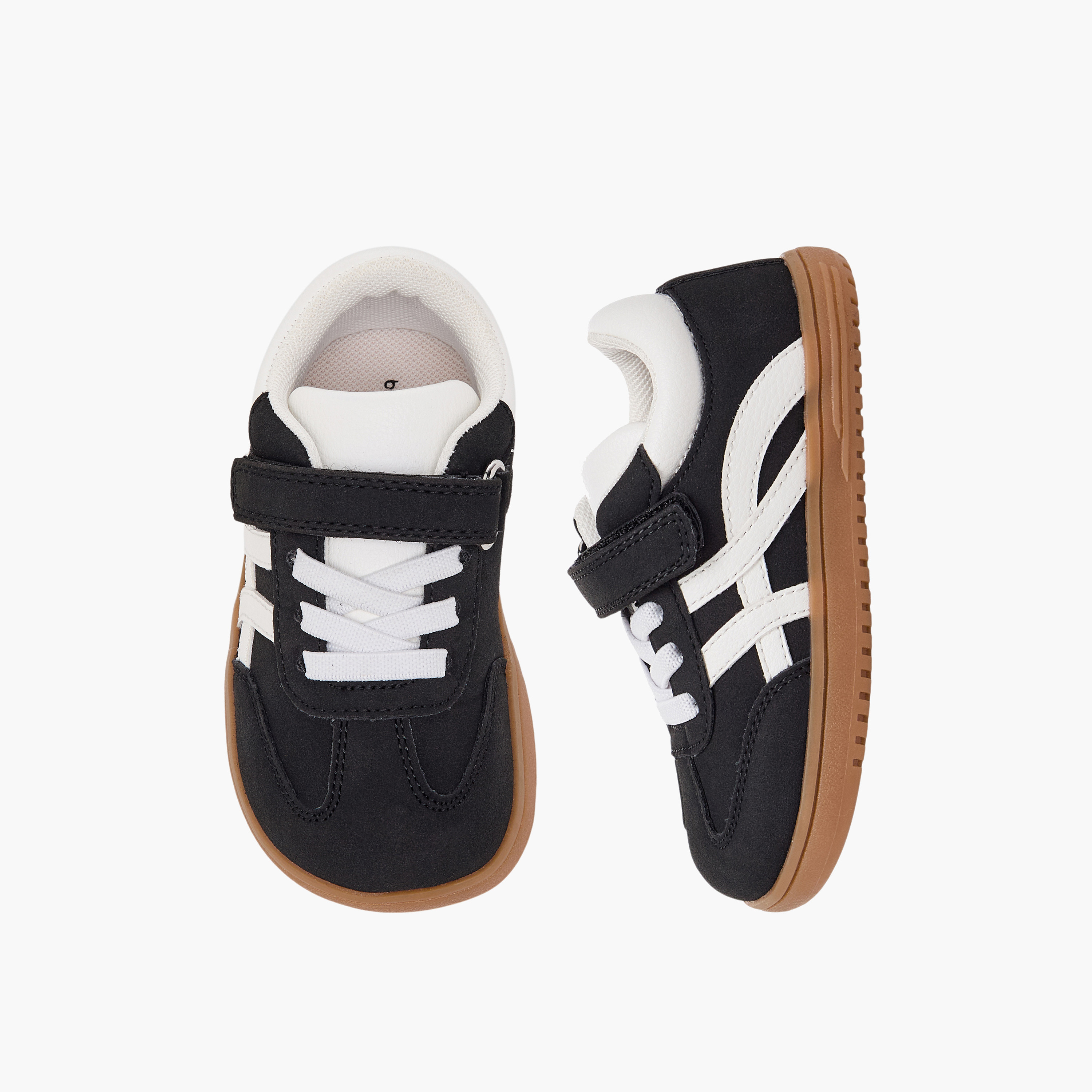 Barefeet Boys Panelled Hook & Loop Ankle Sneakers-boys-shoes-sneakers-image-1