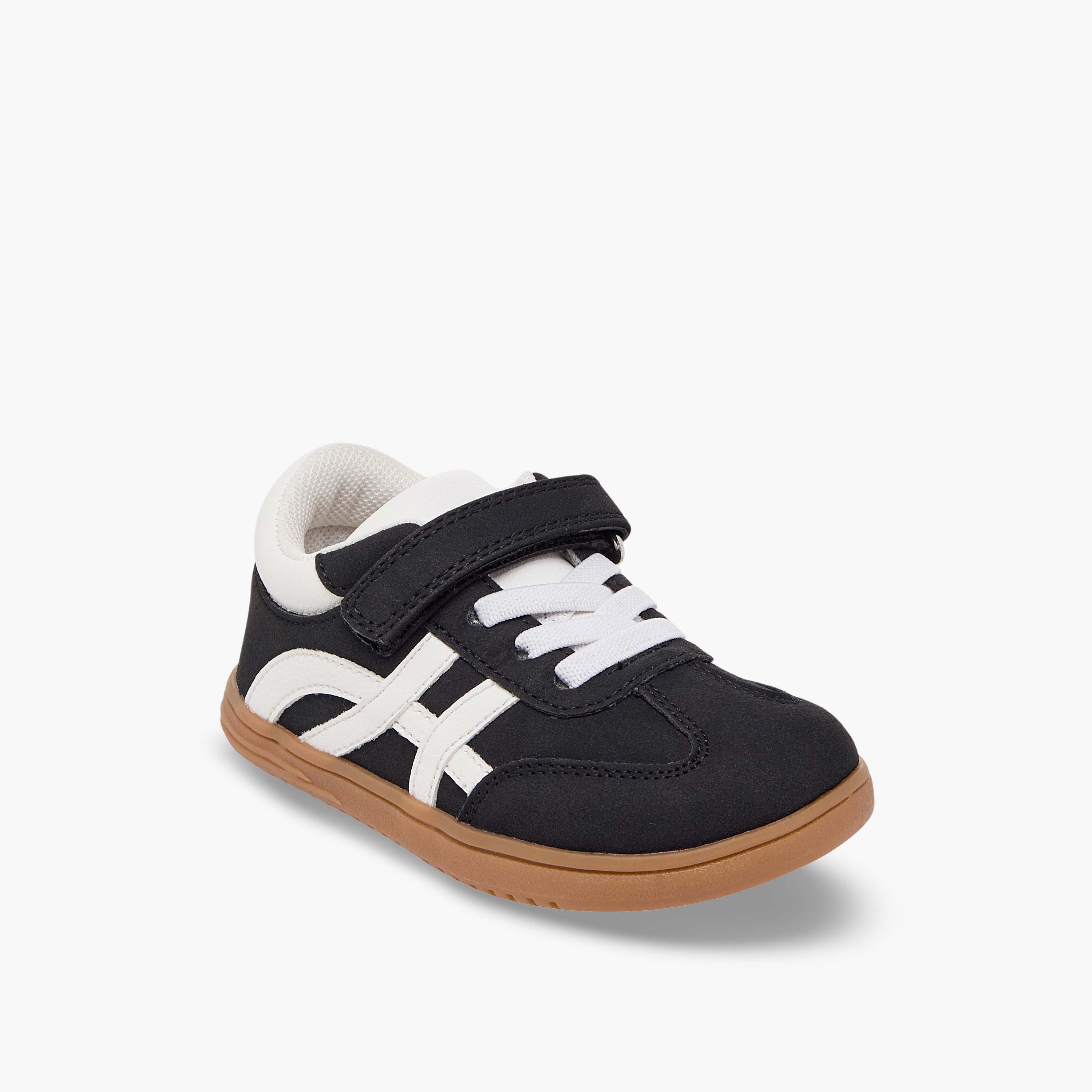 Barefeet Boys Panelled Hook & Loop Ankle Sneakers-boys-shoes-sneakers-image-2