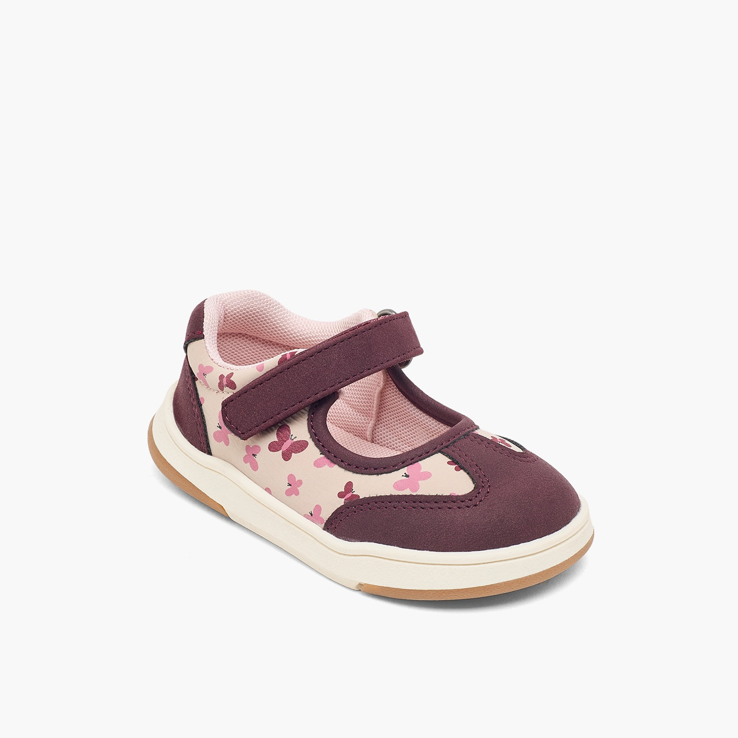 Barefeet Girls Butterfly Print Hook & Loop Mary Jane Shoes-girls-shoes-ballerinas-image-2