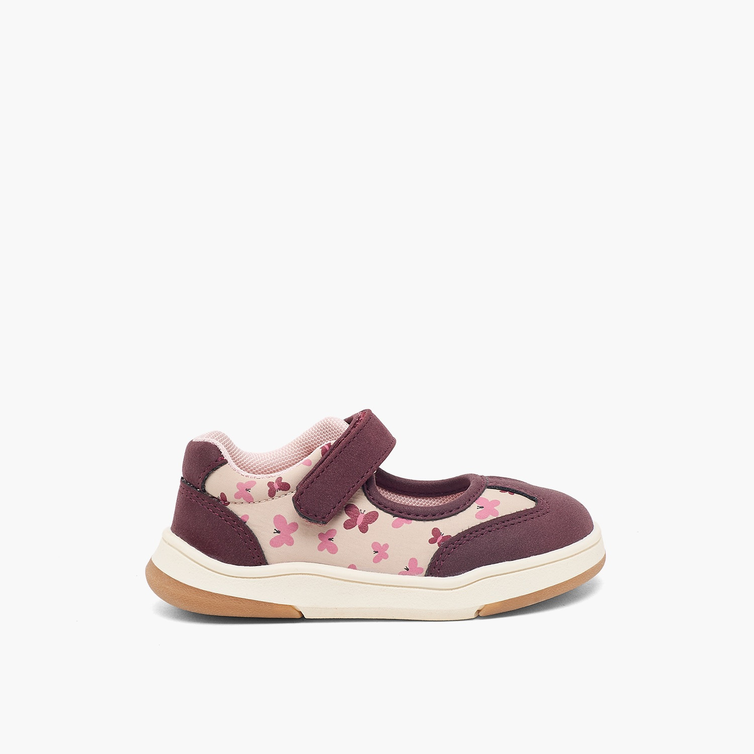 Barefeet Girls Butterfly Print Hook & Loop Mary Jane Shoes-girls-shoes-ballerinas-image-3