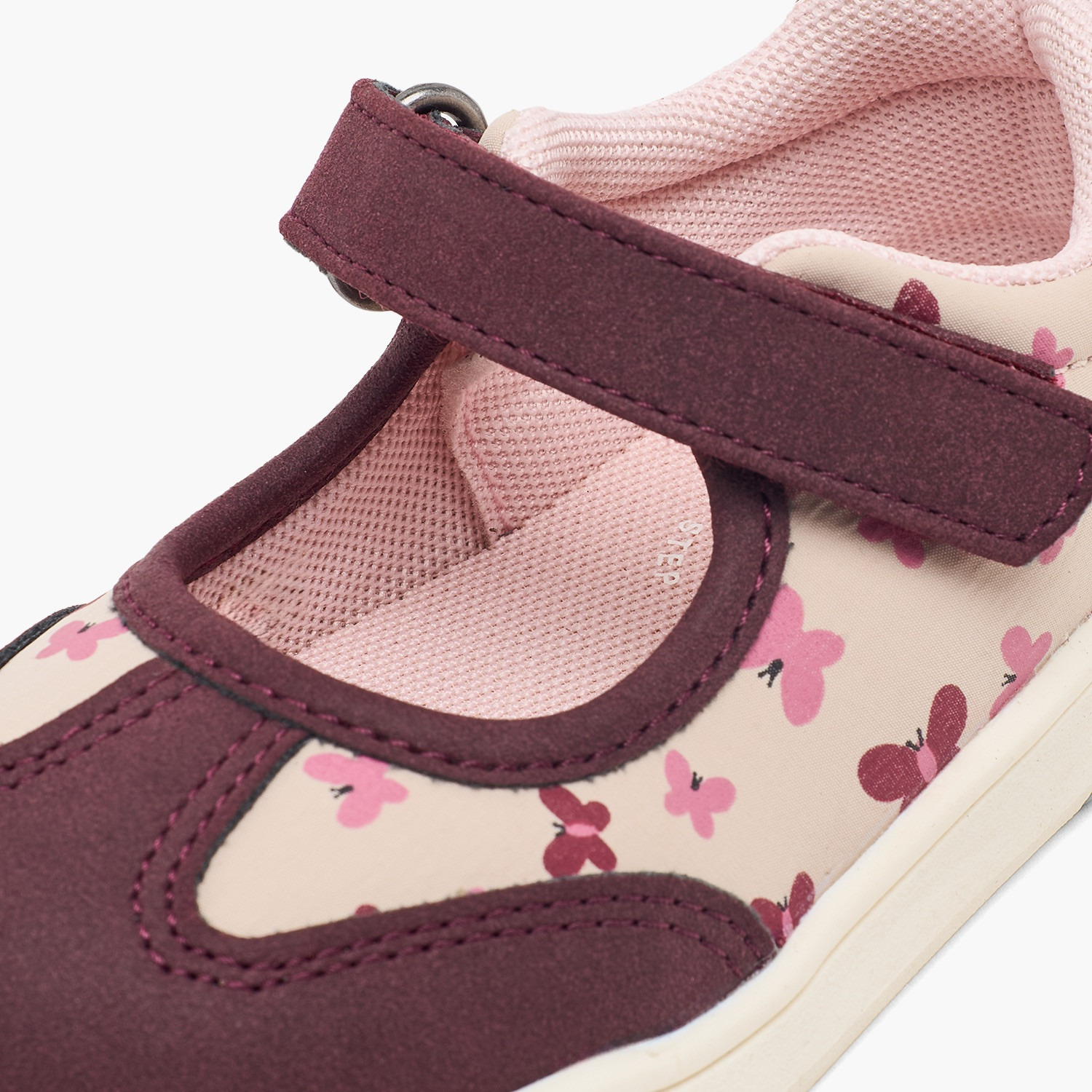 Barefeet Girls Butterfly Print Hook & Loop Mary Jane Shoes-girls-shoes-ballerinas-image-4