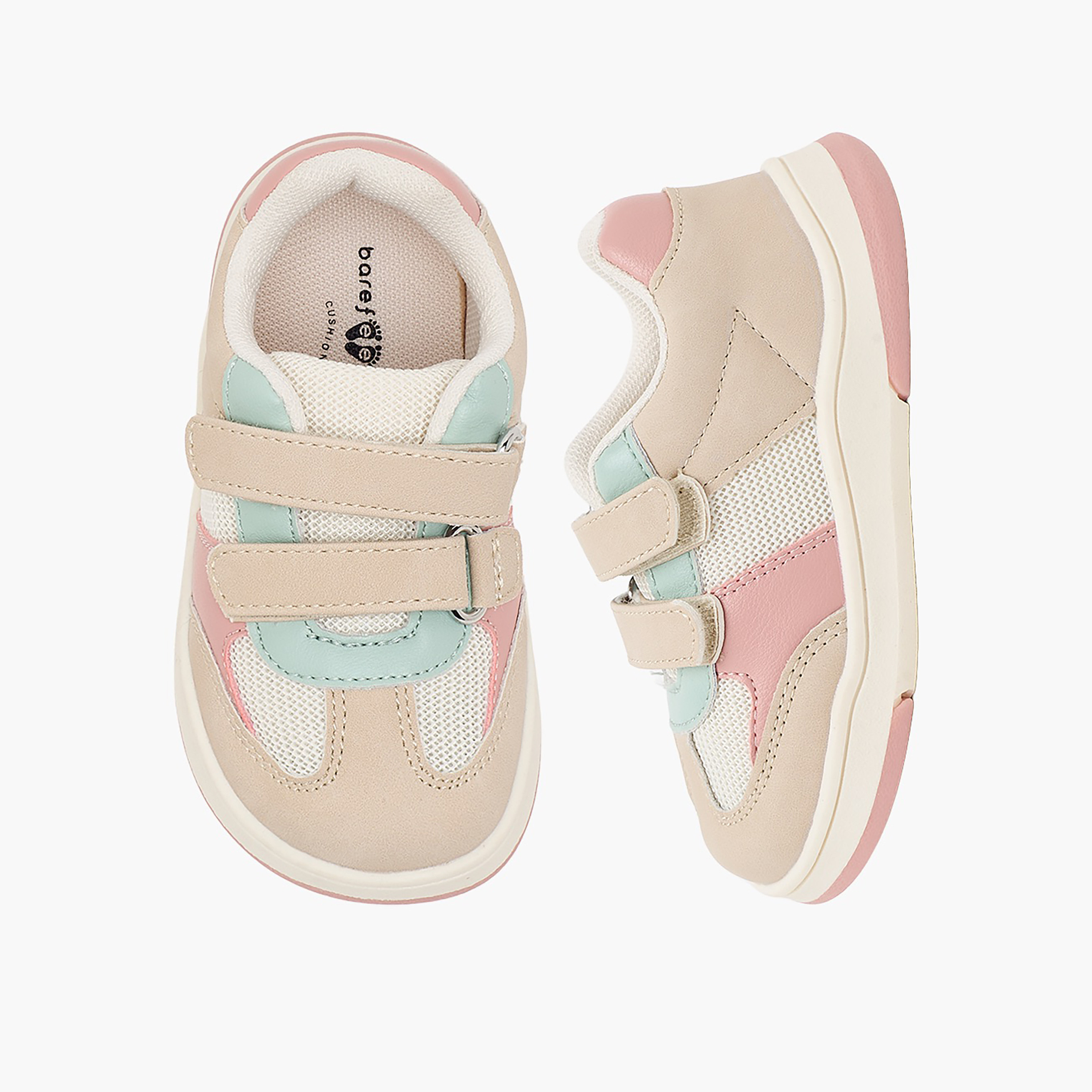 Barefeet Girls Hook & Loop Ankle Sneakers-girls-shoes-sneakers-image-1