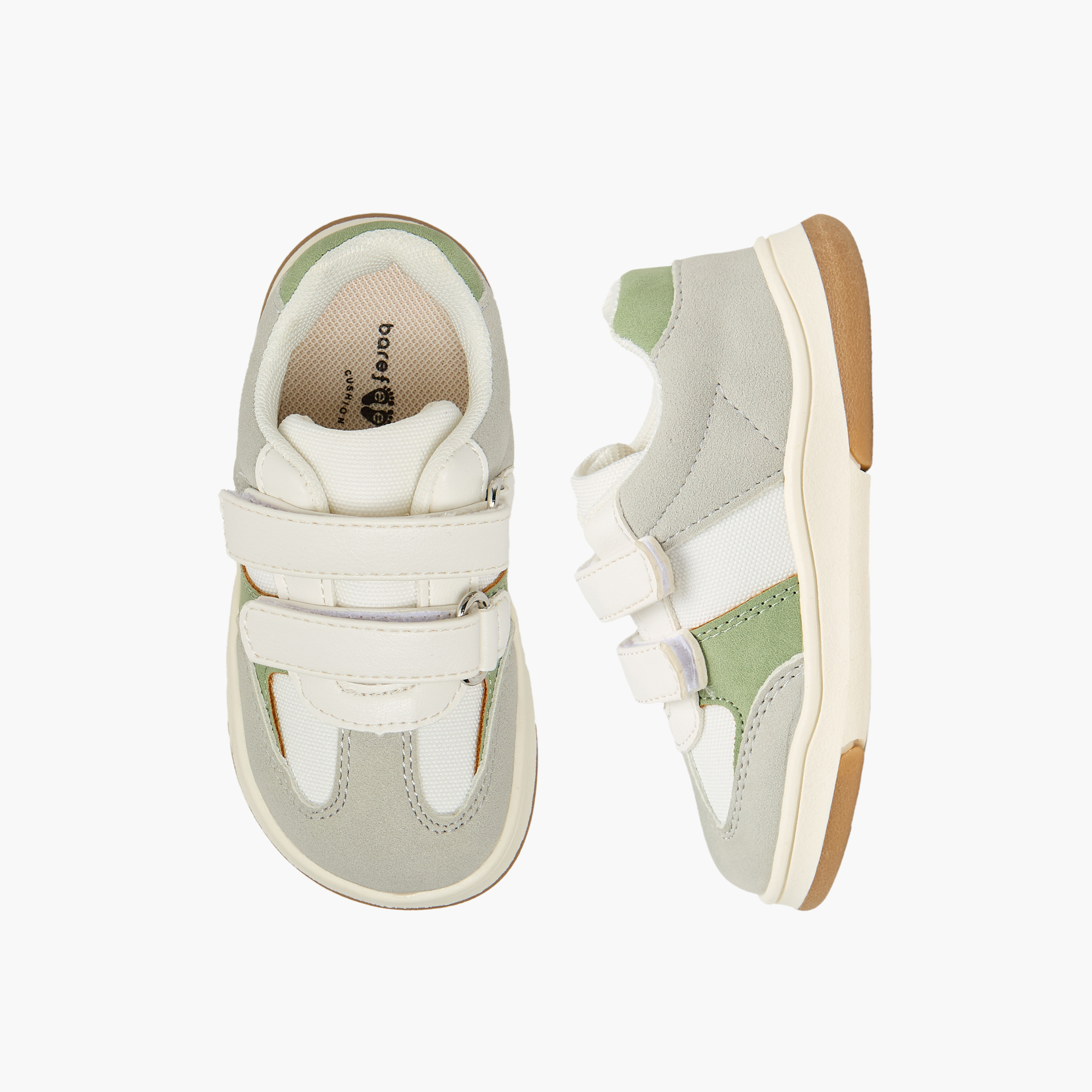Barefeet Boys Colourblock Hook & Loop Ankle Sneakers-boys-shoes-sneakers-image-1