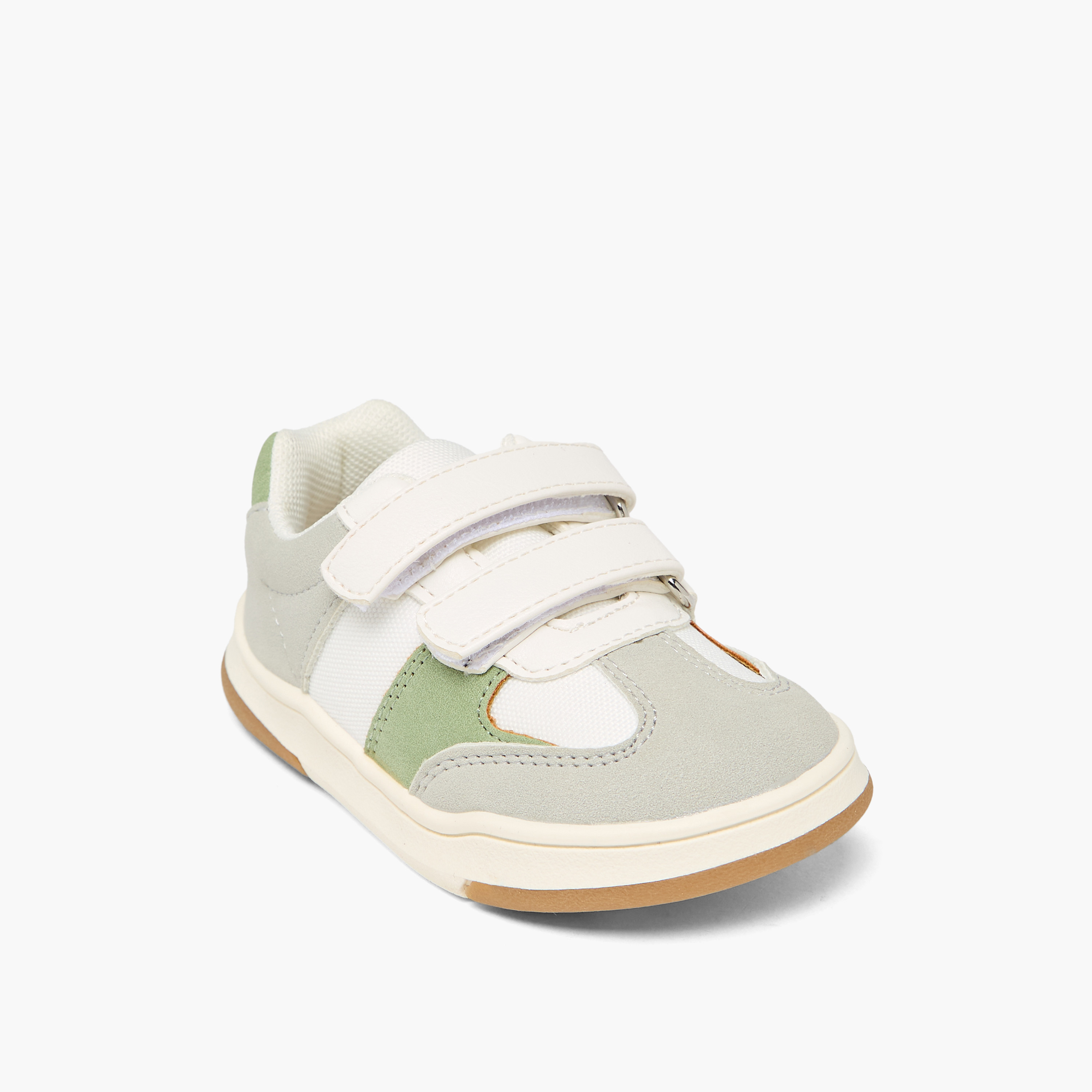 Barefeet Boys Colourblock Hook & Loop Ankle Sneakers-boys-shoes-sneakers-image-2