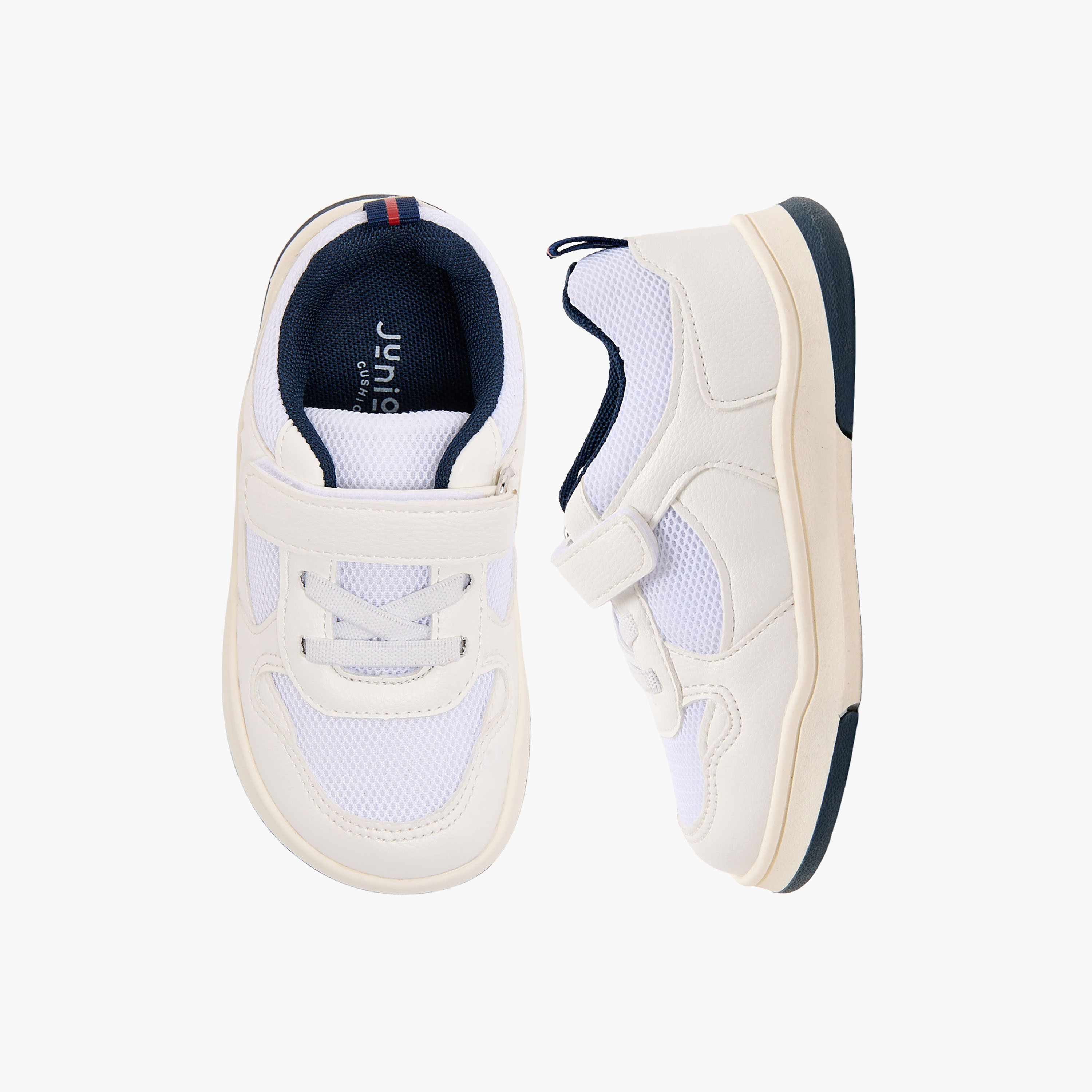 Juniors Boys Panelled Hook & Loop Ankle Sneakers-boys-shoes-sneakers-image-1