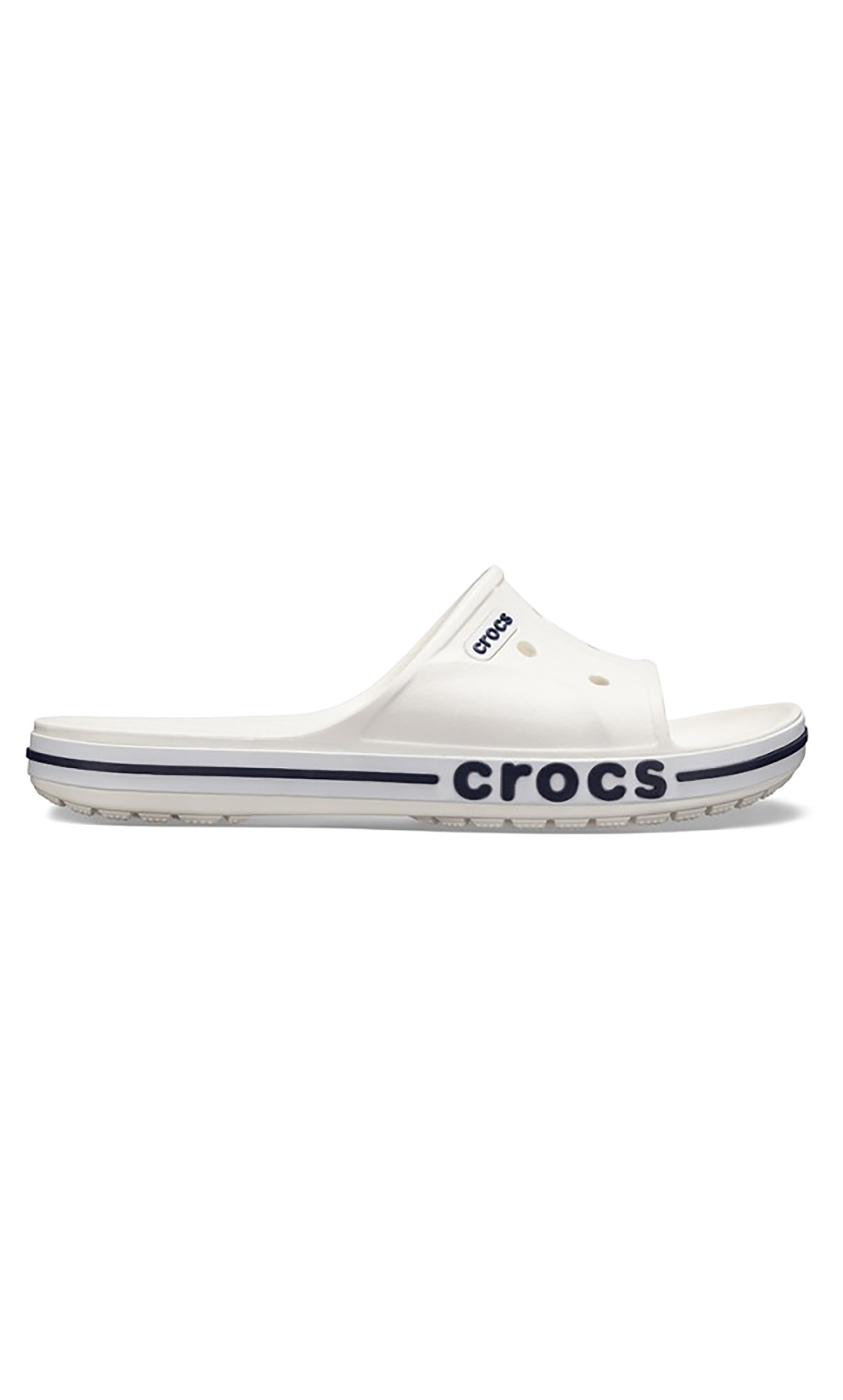 Crocs Unisex White Bayaband Cut Out Detail Sliders-men-shoes-flipflopsandslides-image-2