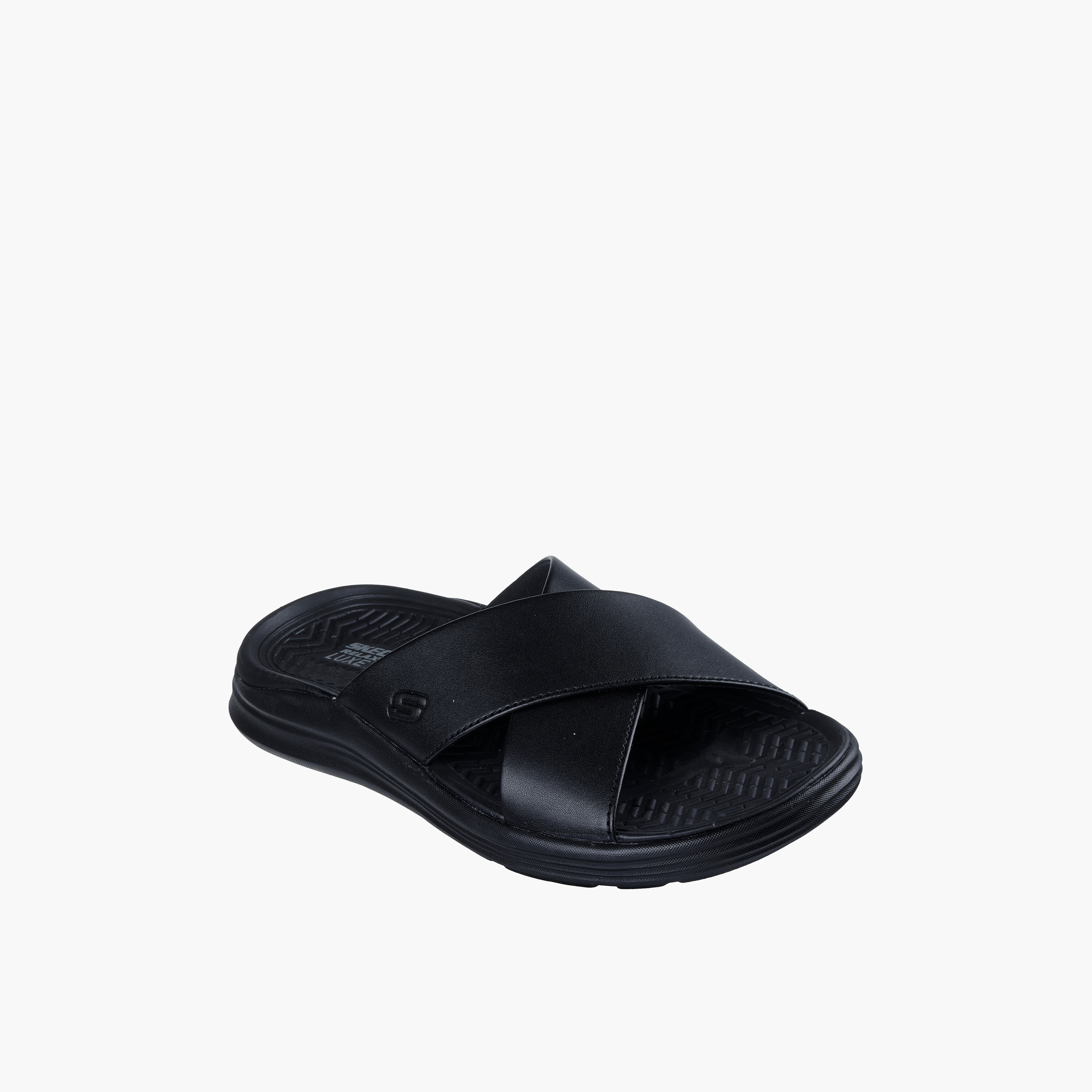 Skechers Men PROVEN SD Leather Cross Strap Sandals-sports-men-shoes-image-1