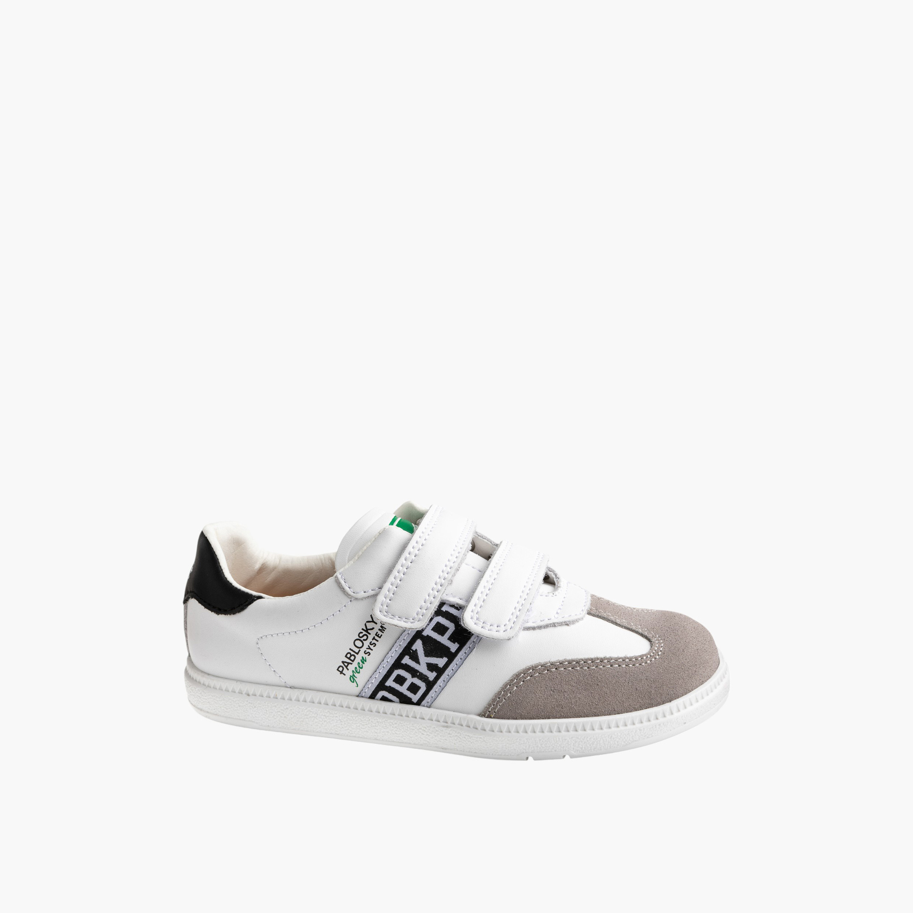 Pablosky Kids' Textured Sneakers with Hook and Loop Closure-boys-shoes-sneakers-image-1