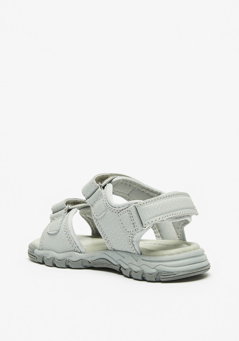 Juniors Textured Floaters with Hook and Loop Closure-Boy%27s Sandals-image-1