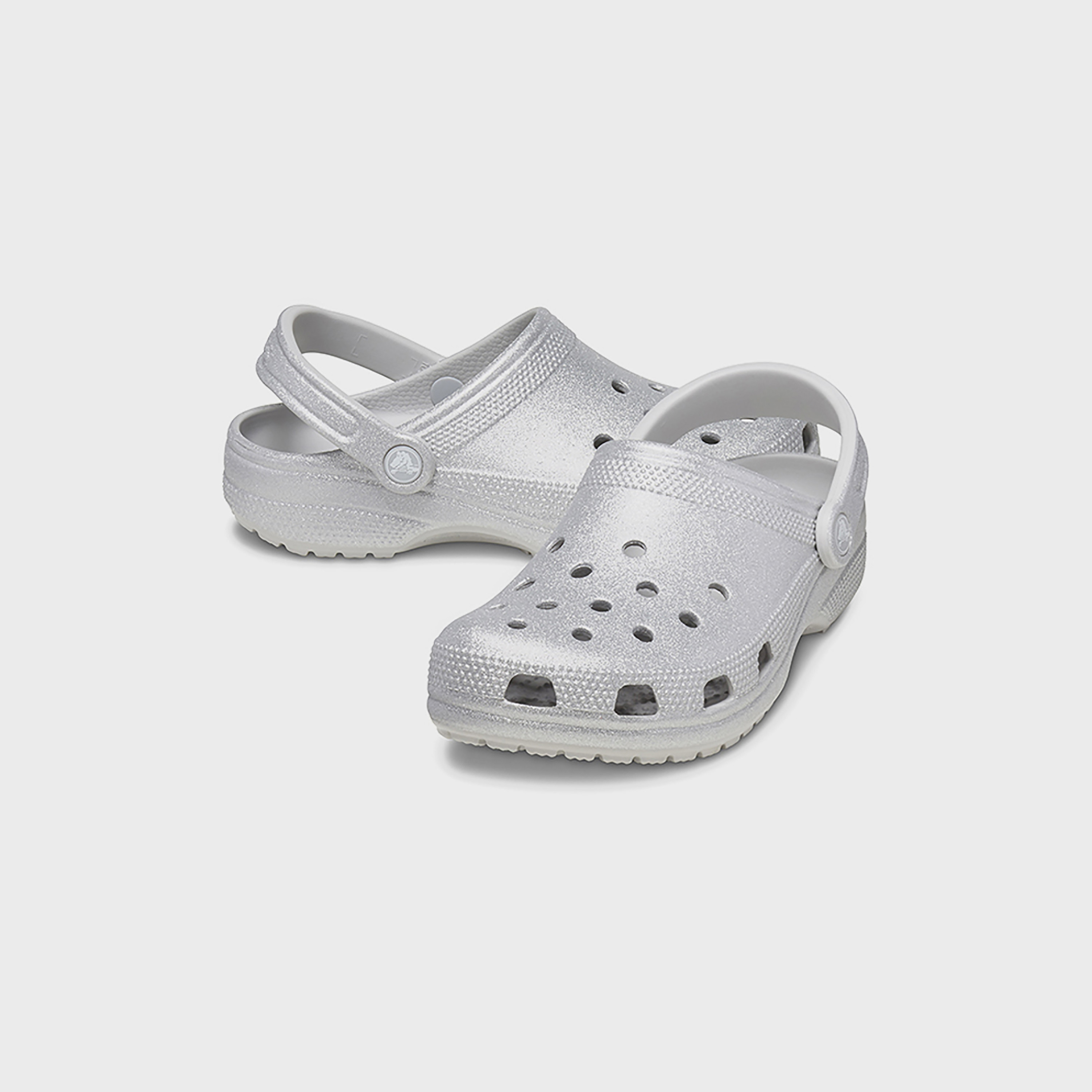 silver crocs sandals