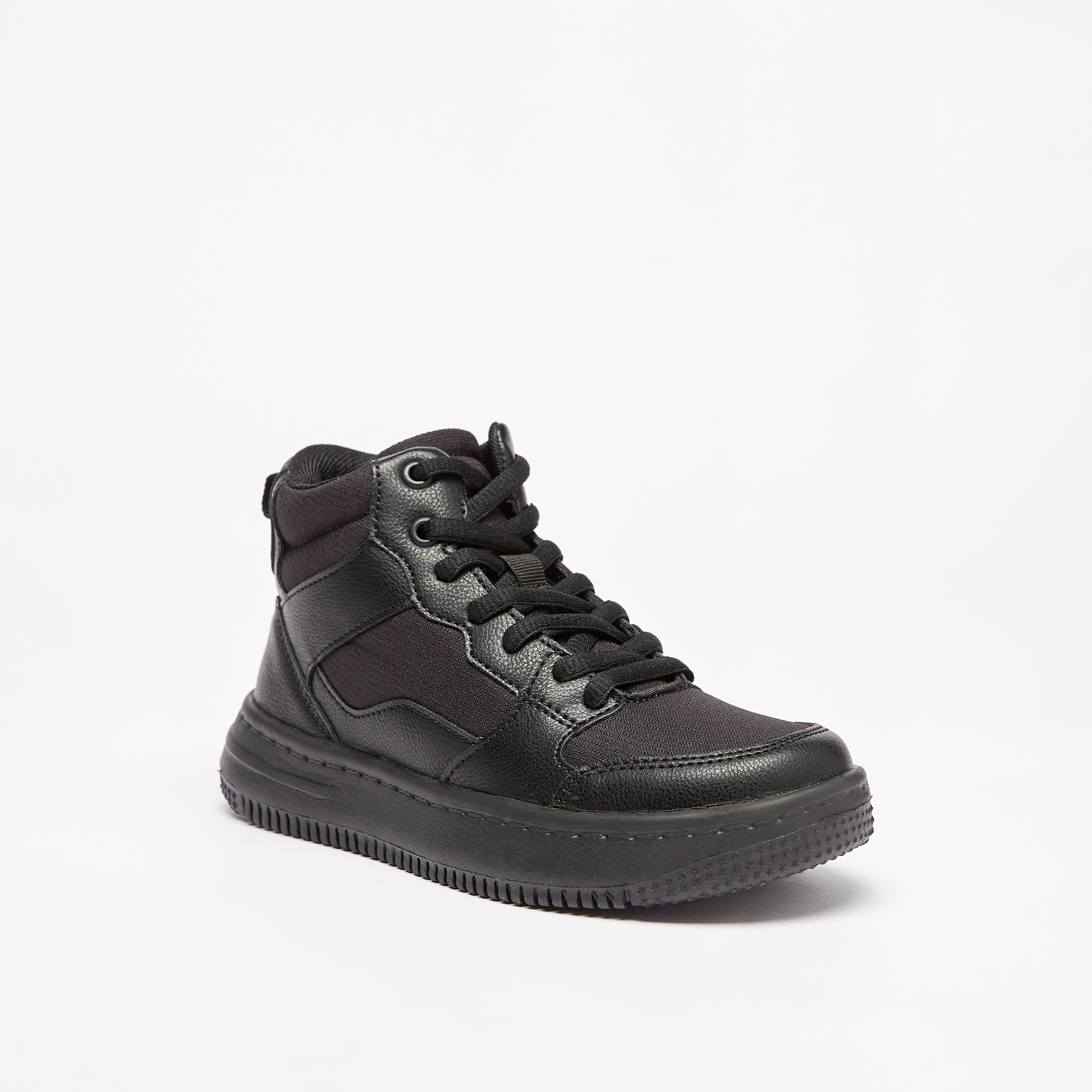 حذاء سنيكرز بكاحل مرتفع وسحاب إغلاق من مستر دوتشيني-boys-shoes-sneakers-image-6