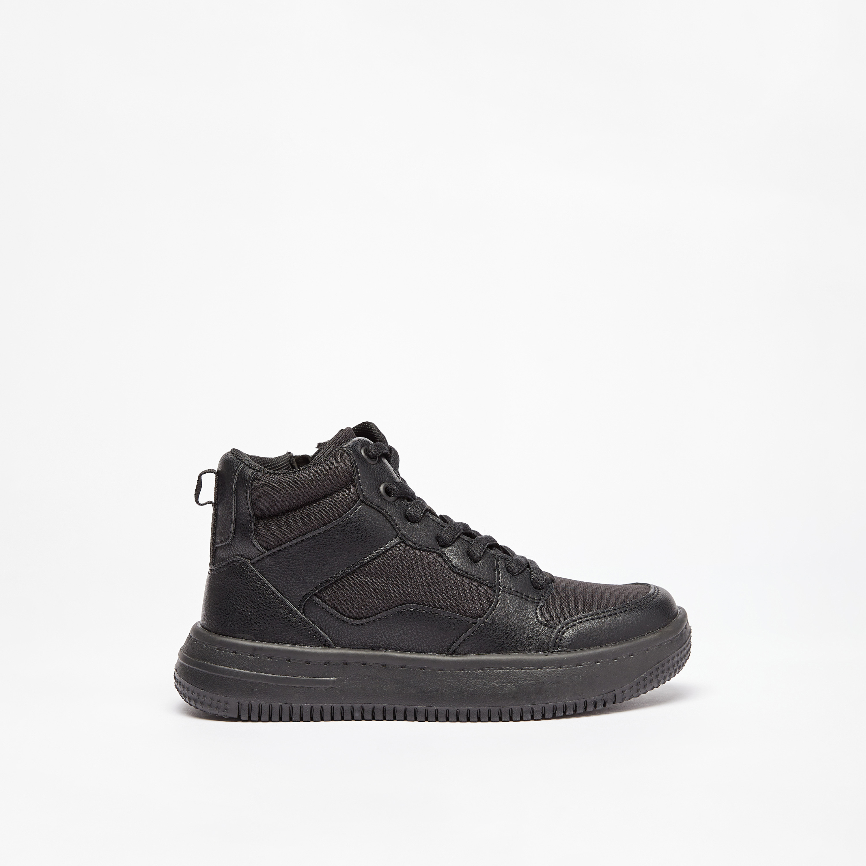 حذاء سنيكرز بكاحل مرتفع وسحاب إغلاق من مستر دوتشيني-boys-shoes-sneakers-image-8