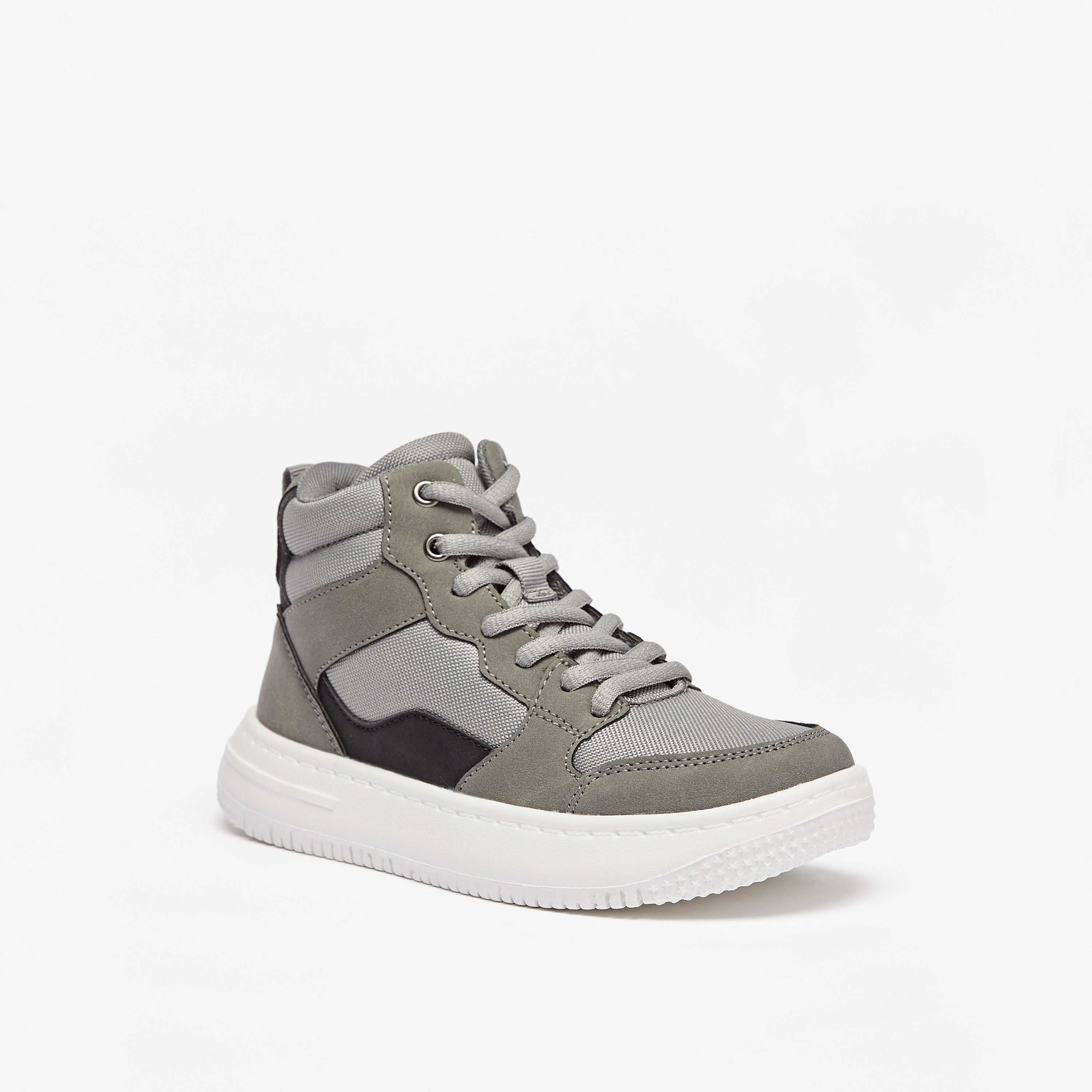 حذاء سنيكرز بكاحل مرتفع وسحاب إغلاق من مستر دوتشيني-boys-shoes-sneakers-image-1