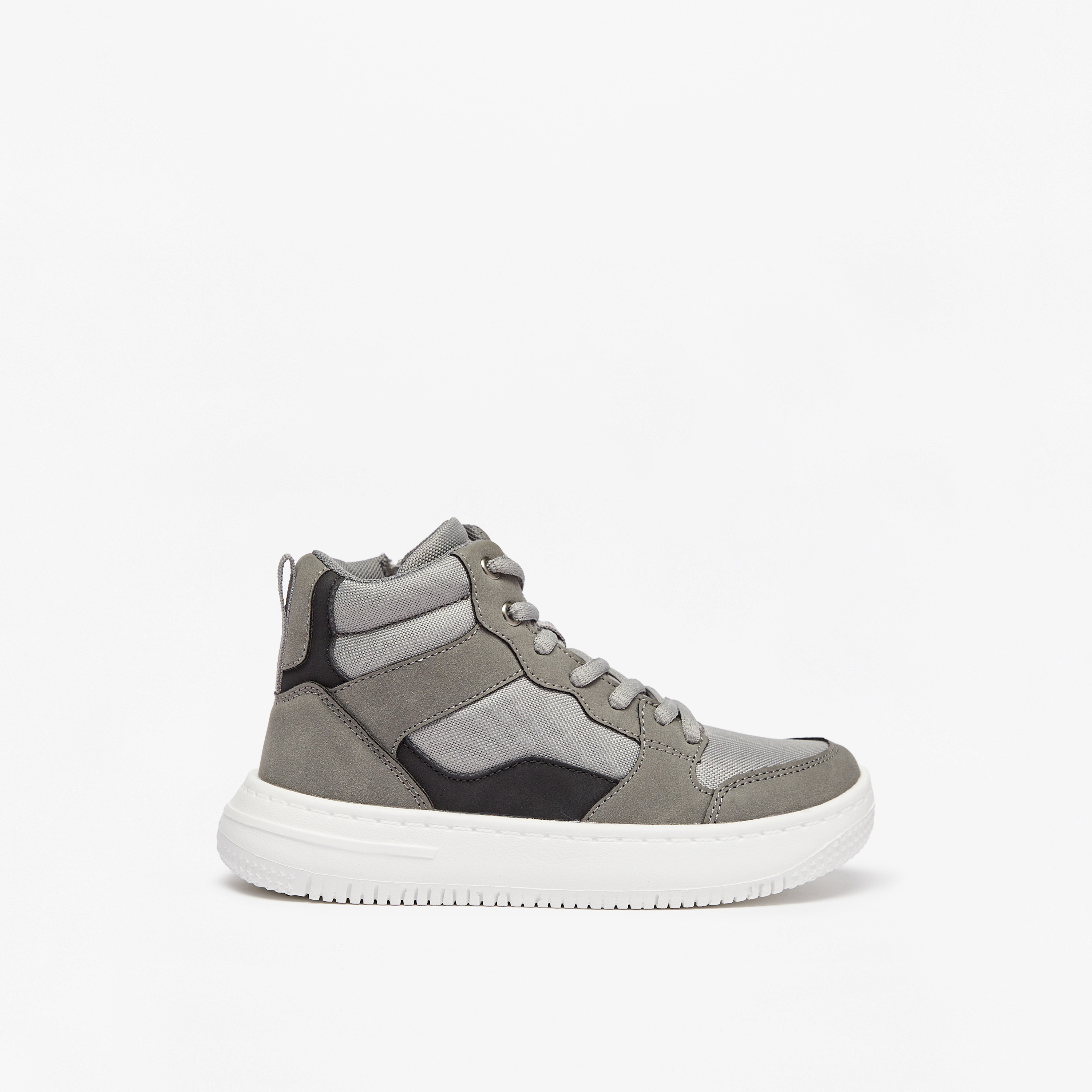 حذاء سنيكرز بكاحل مرتفع وسحاب إغلاق من مستر دوتشيني-boys-shoes-sneakers-image-2