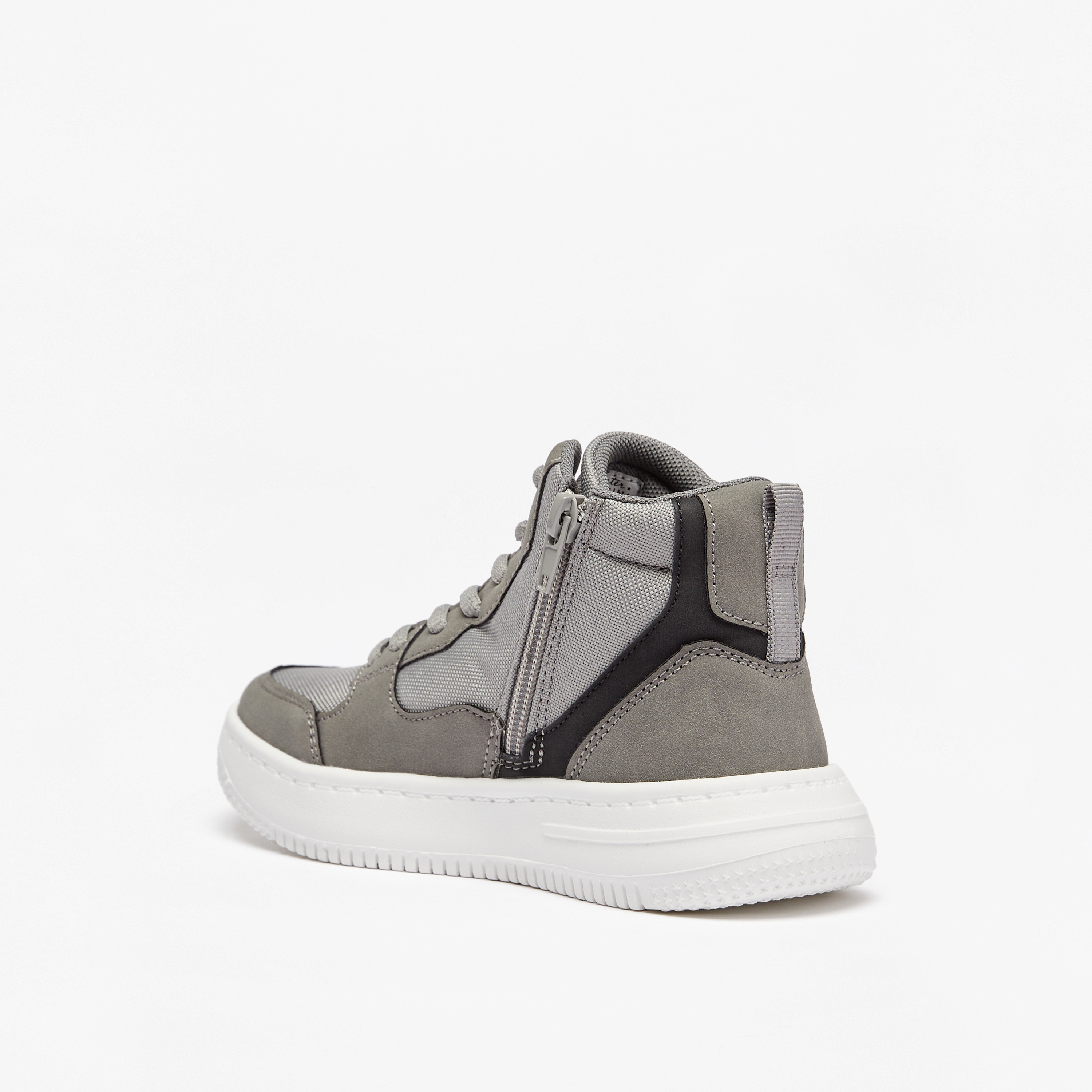 حذاء سنيكرز بكاحل مرتفع وسحاب إغلاق من مستر دوتشيني-boys-shoes-sneakers-image-3