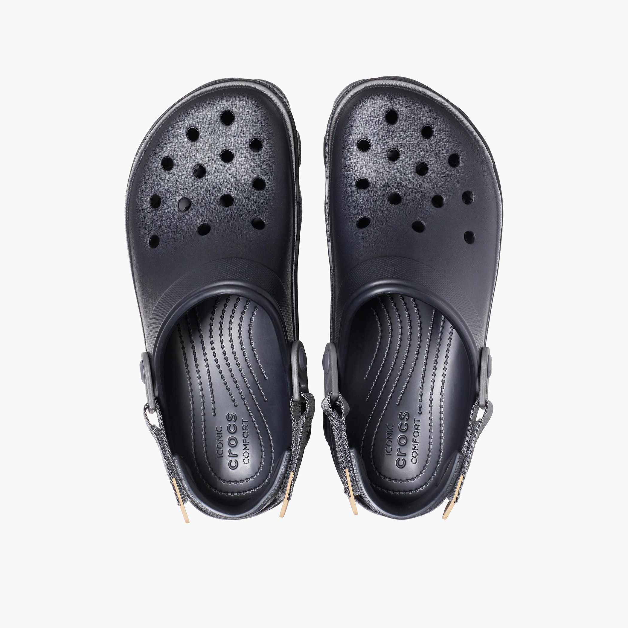 قباقيب كروكس كلاسيكي بحزام خلفي مع تصميم ذاتي بلون أسود للجنسين لجميع التضاريس-men-shoes-sandals-image-2