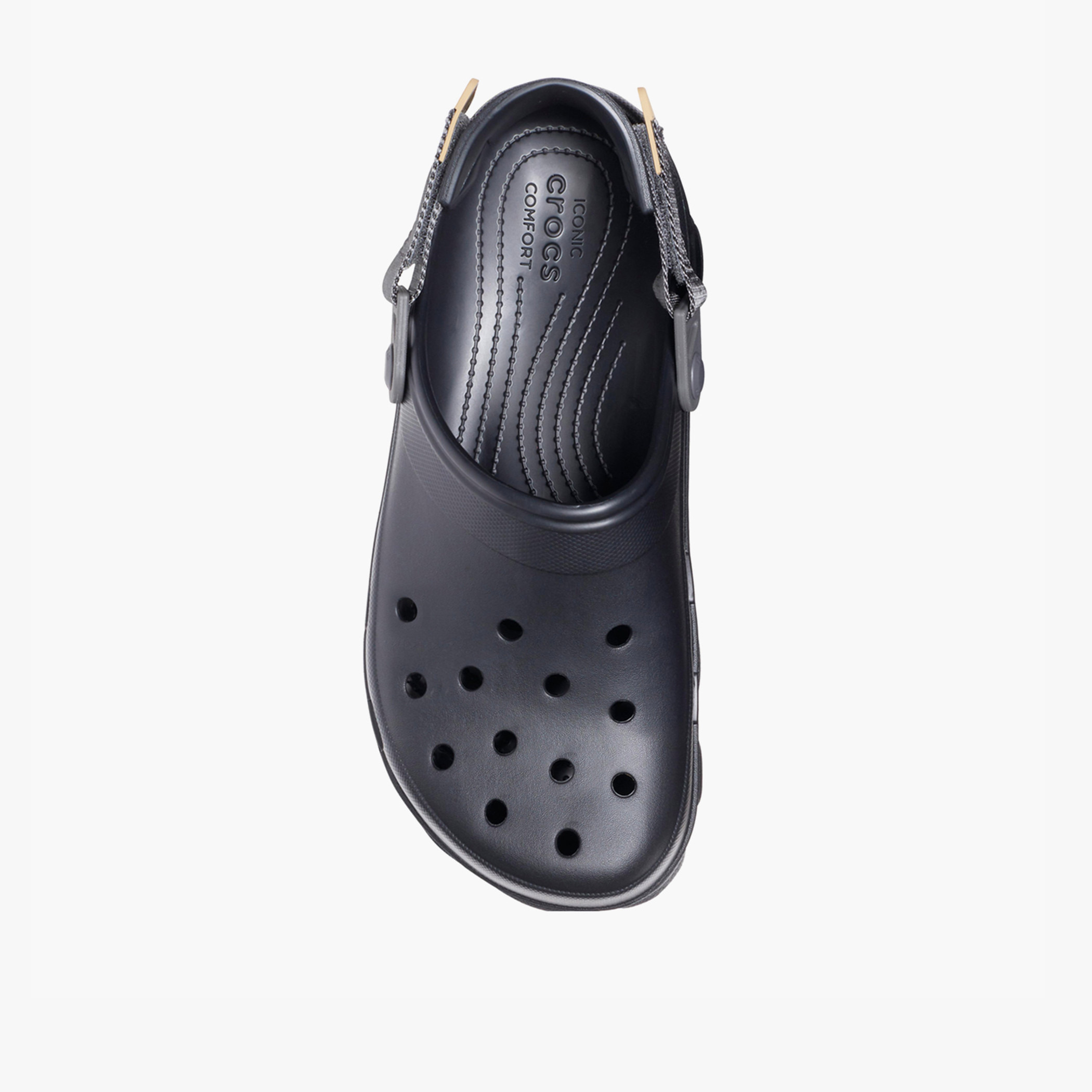قباقيب كروكس كلاسيكي بحزام خلفي مع تصميم ذاتي بلون أسود للجنسين لجميع التضاريس-men-shoes-sandals-image-5