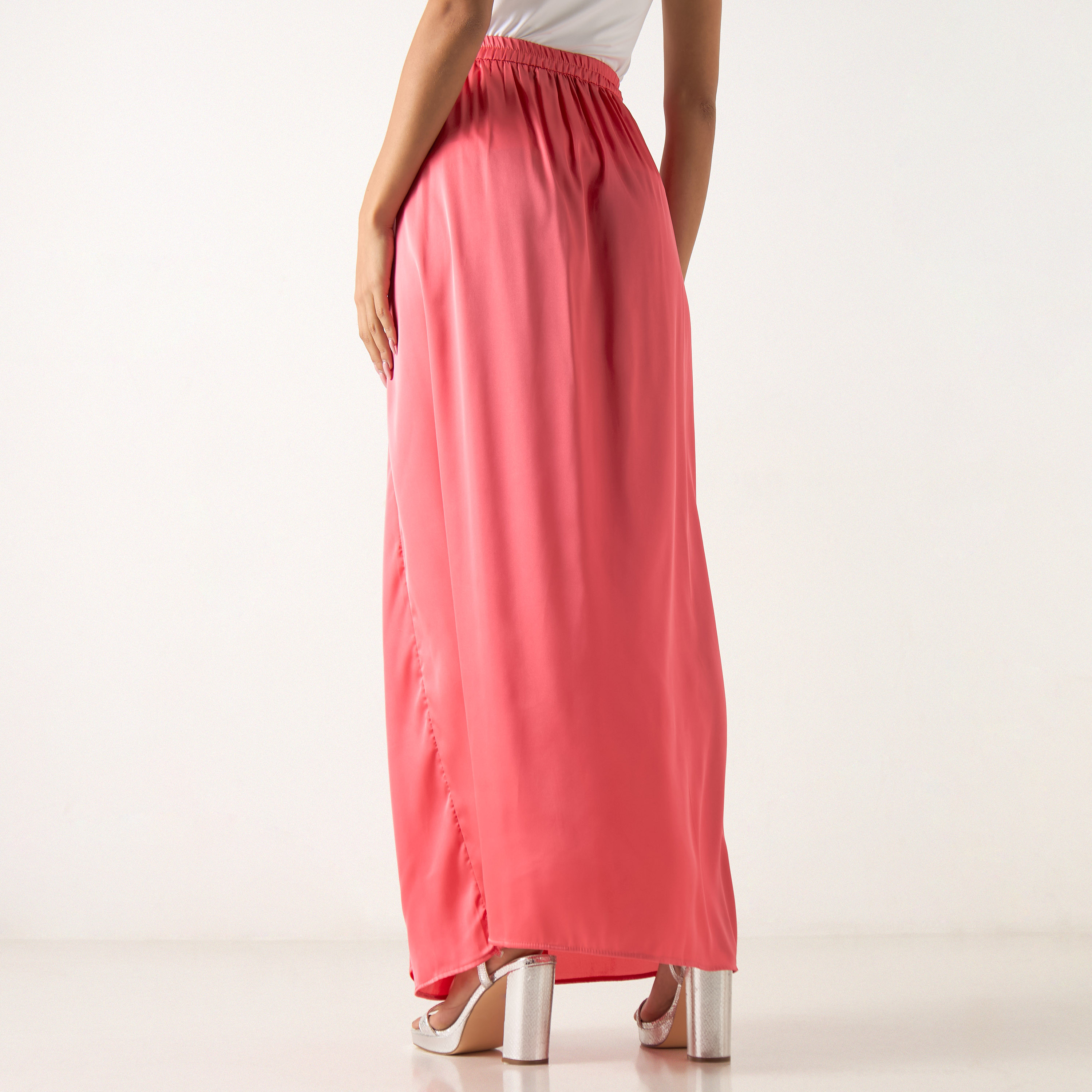تنورة ماكسي سادة بترتر وطيات من جولدن آبل-women-clothing-skirts-image-3