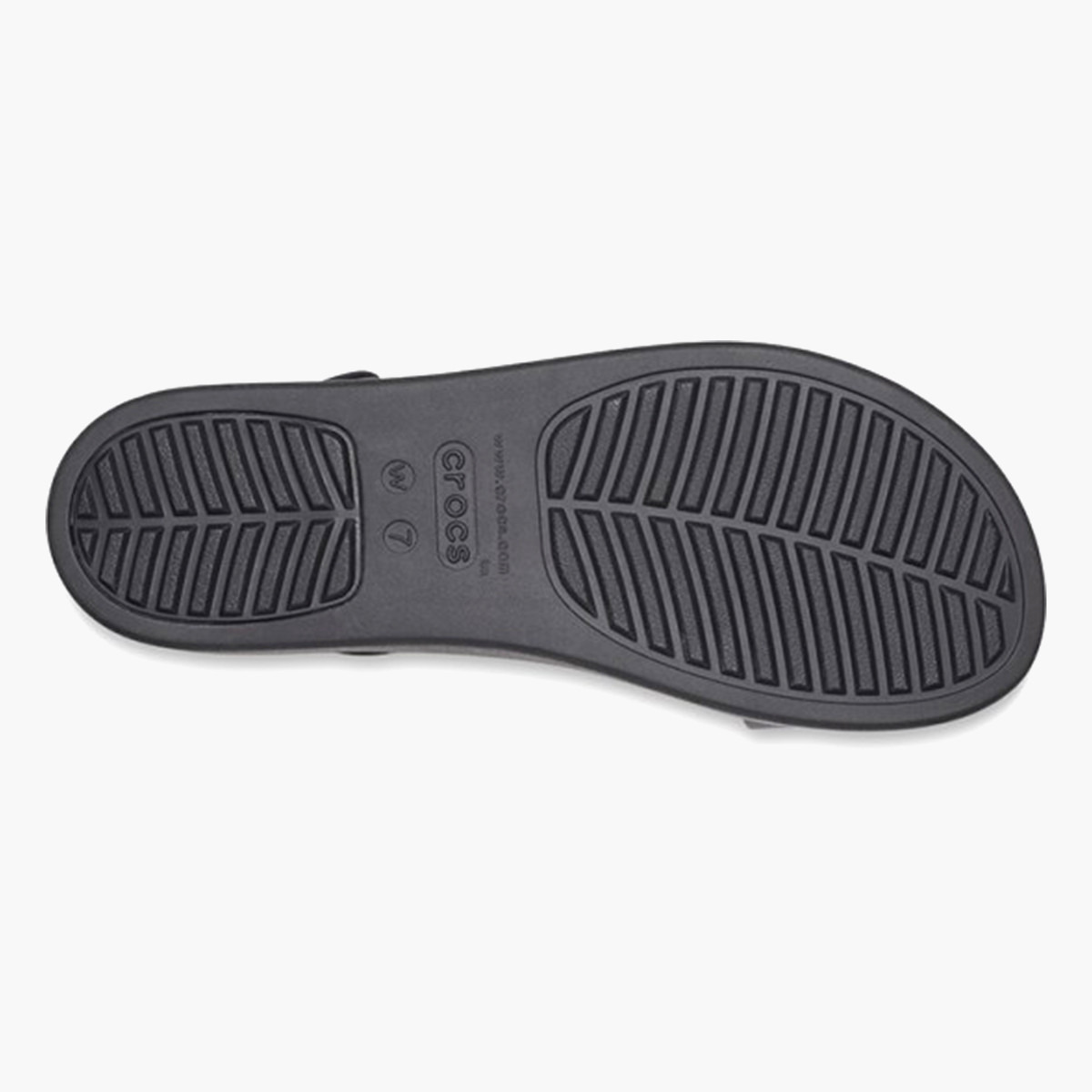 كروكس صنادل نسائية سوداء مفتوحة من الأمام منخفضة إسفين من الخلف-women-shoes-sandals-floaters-image-6