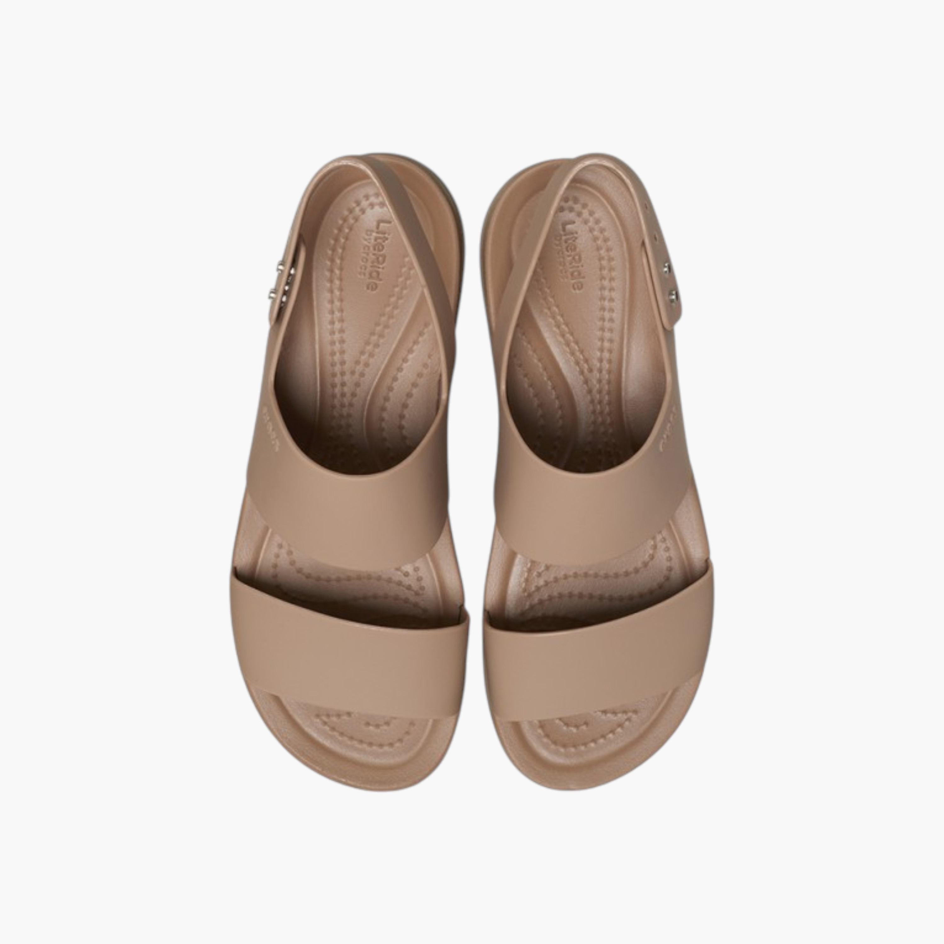 صندل مسطّح بأحزمة وحزام خلفي للنساء من كروكس-women-shoes-sandals-heeled-image-1