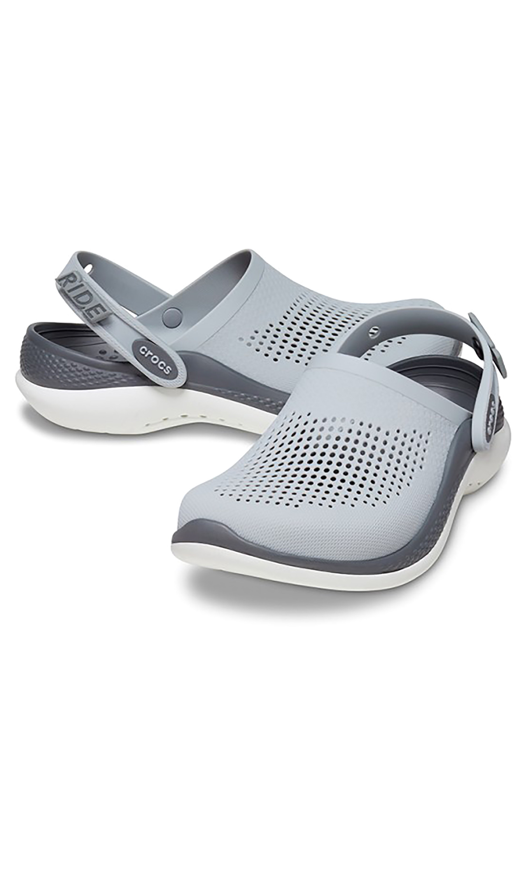 Crocs Unisex Grey Literide 360 Perforated Clogs-women-shoes-flipflopsandslides-image-1