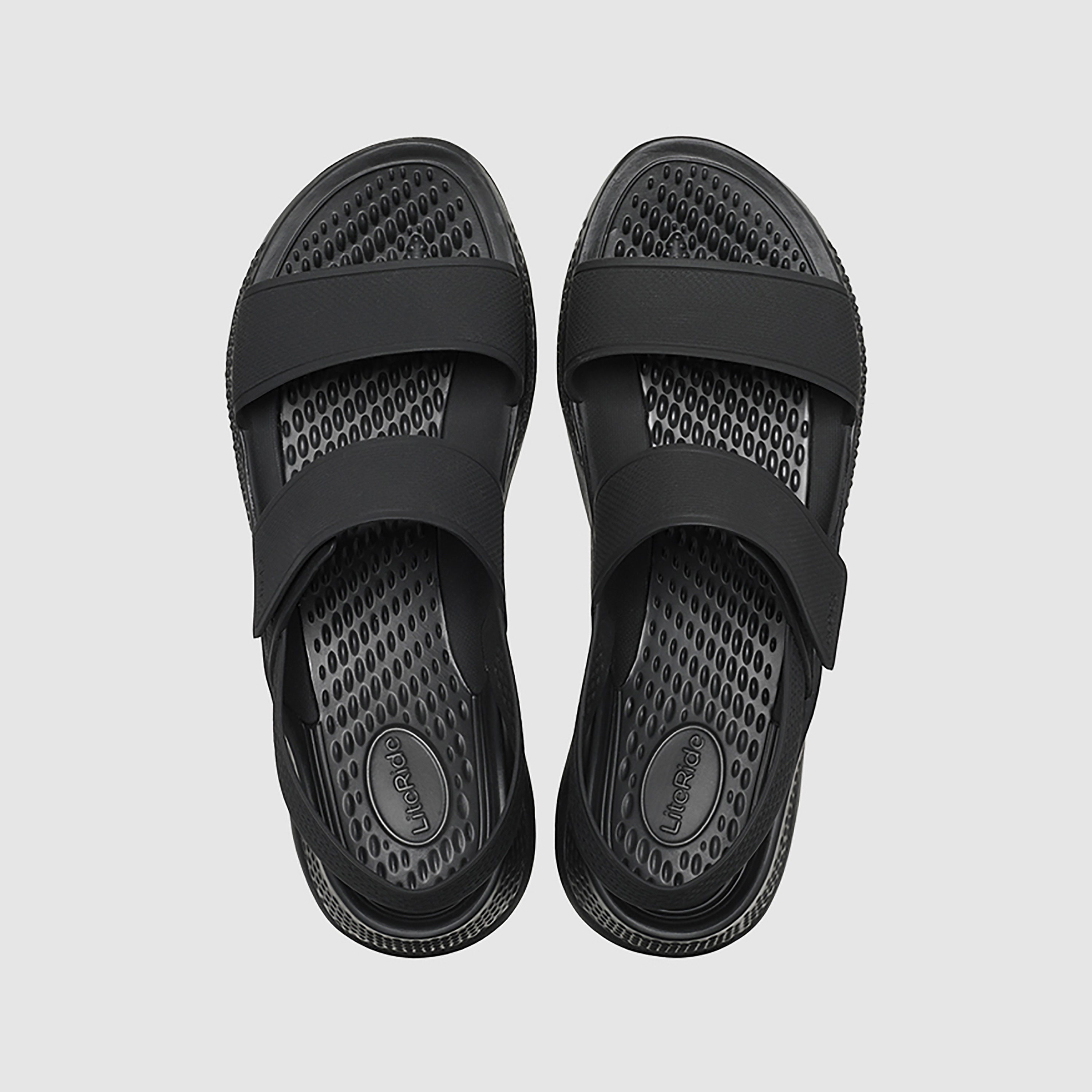 Crocs Women LiteRide Cut-Out Detailed Flat Velcro Sandals | 206711-women-shoes-sandals-flats-image-2