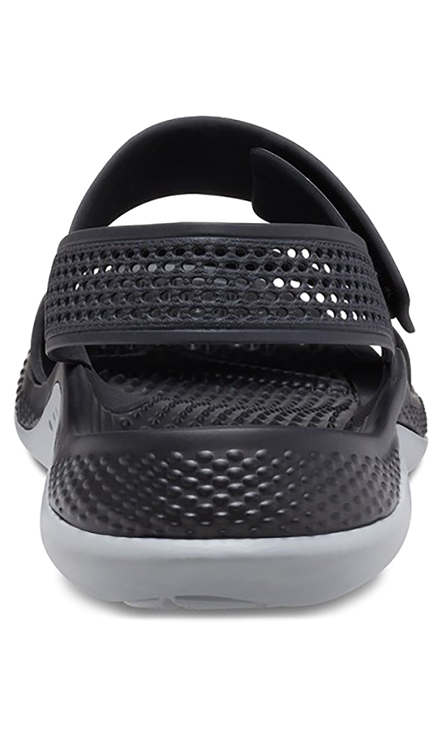 Crocs Women Black Textured Literide 360 Sandals with Velcro Closure-women-shoes-sandals-flats-image-5