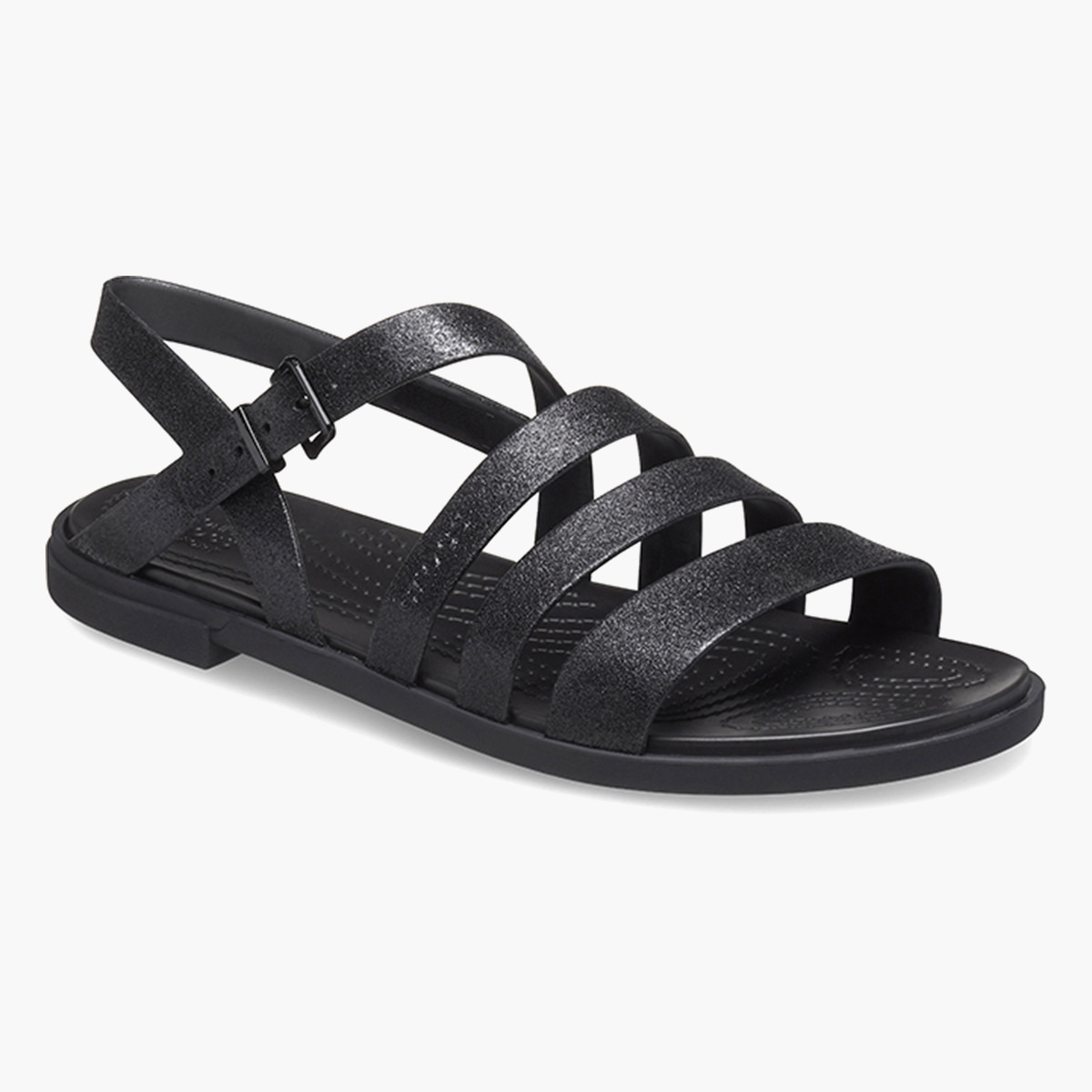 كروكس صنادل نسائية سوداء مفتوحة من الأمام-women-shoes-sandals-flats-image-2