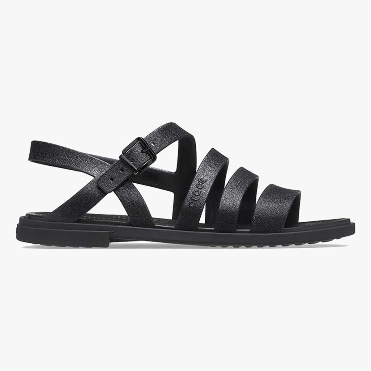 كروكس صنادل نسائية سوداء مفتوحة من الأمام-women-shoes-sandals-flats-image-3